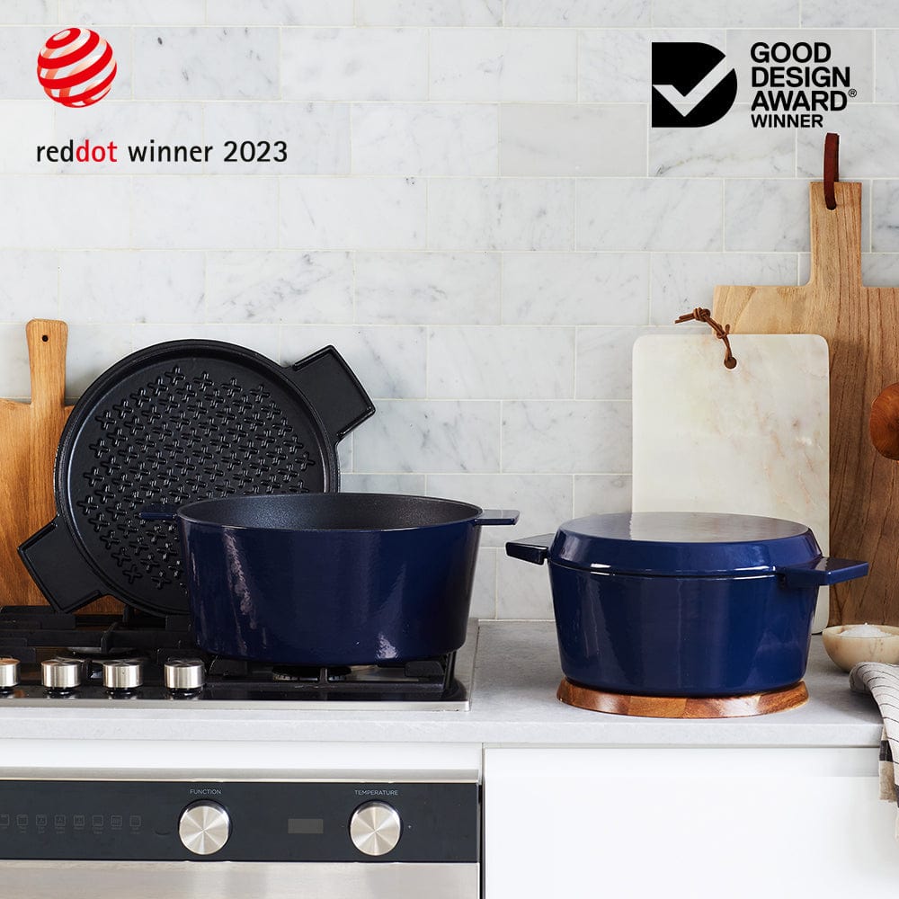 Stanley Rogers French Oven Grill Duo Midnight Blue 24cm 3.5L