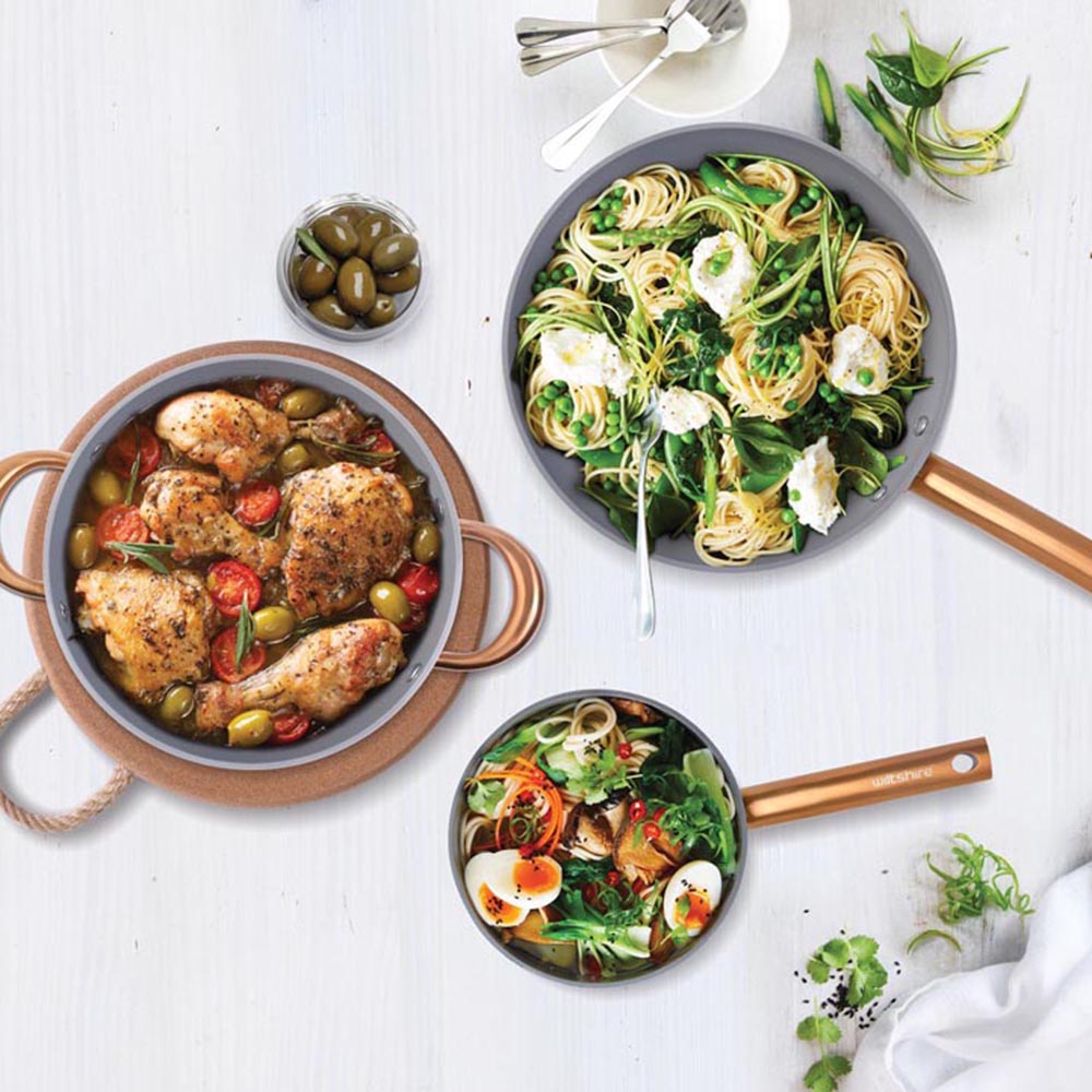 Wiltshire Easycook Almond & Bronze Ceramic Non-stick Cookware Set 3 Piece