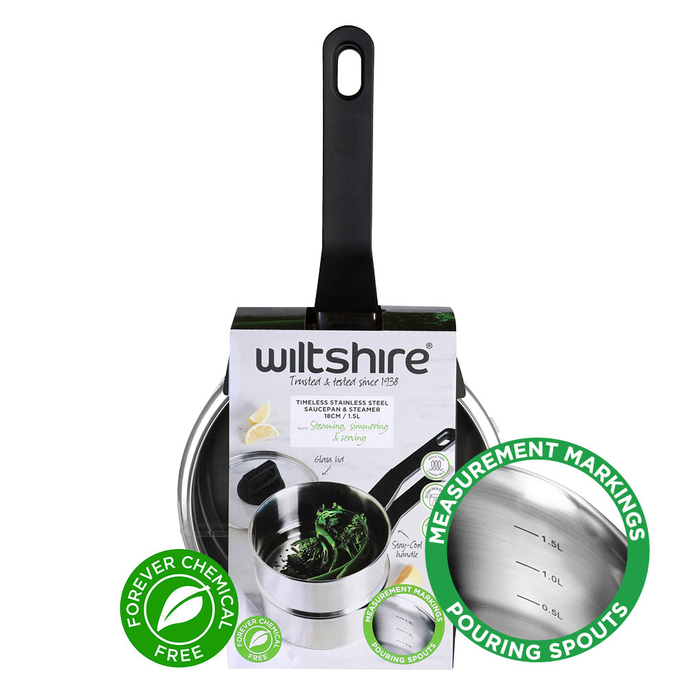 Wiltshire Timeless Steamer Set 18cm with Glass Lid