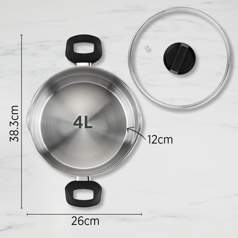 Wiltshire Timeless Casserole 24cm with Glass Lid