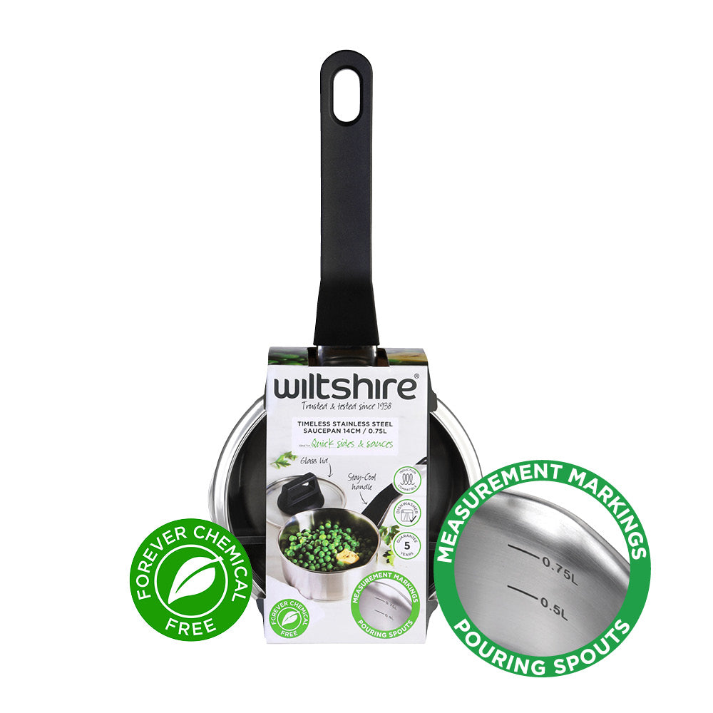 Wiltshire Timeless Saucepan 14cm with Glass Lid