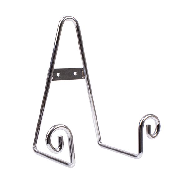Entree Small Scroll Plate Stand 15cm - Chrome