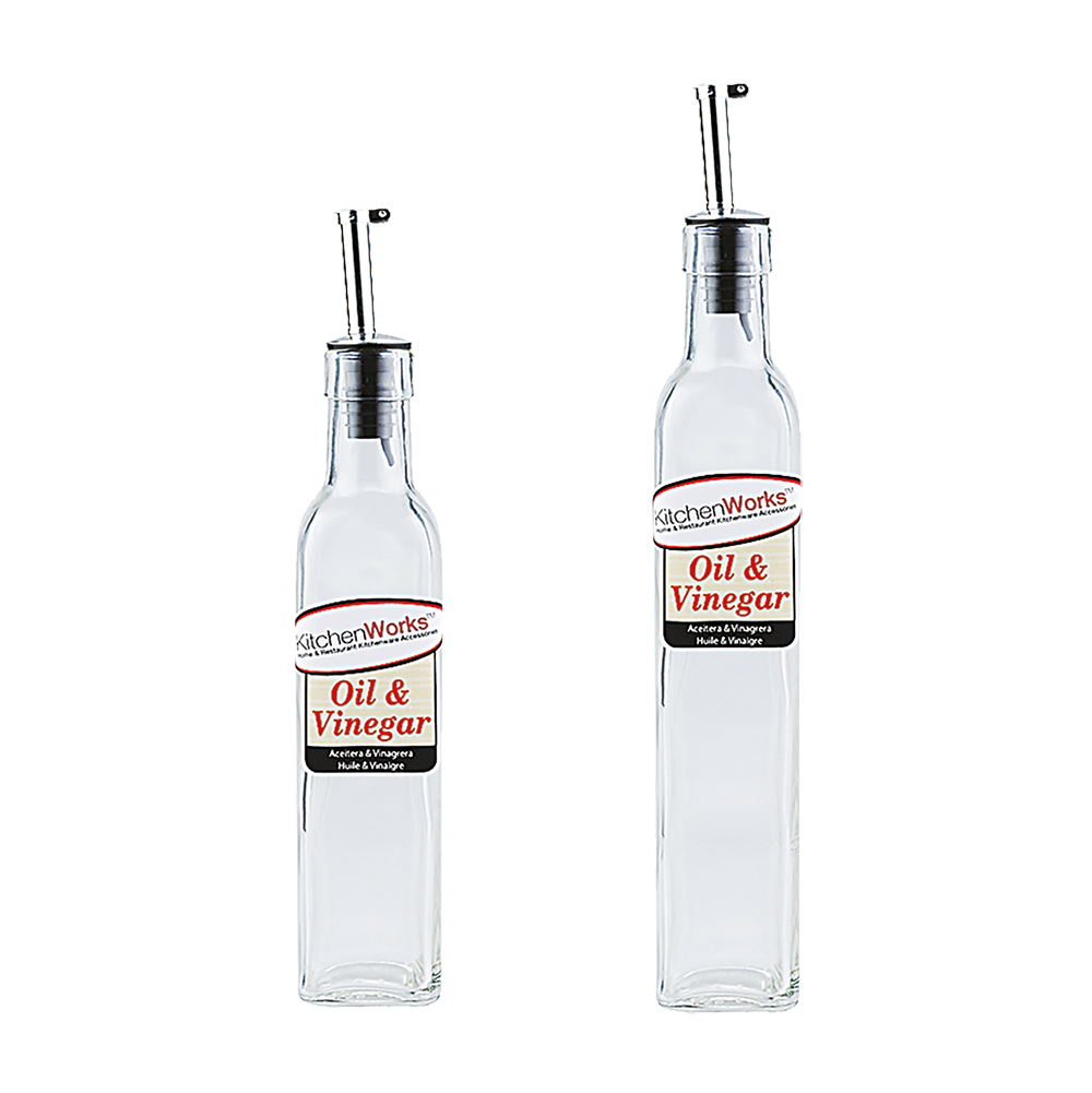 KitchenWorks Glass Medium Oil & Vinegar Bottle – 250ml