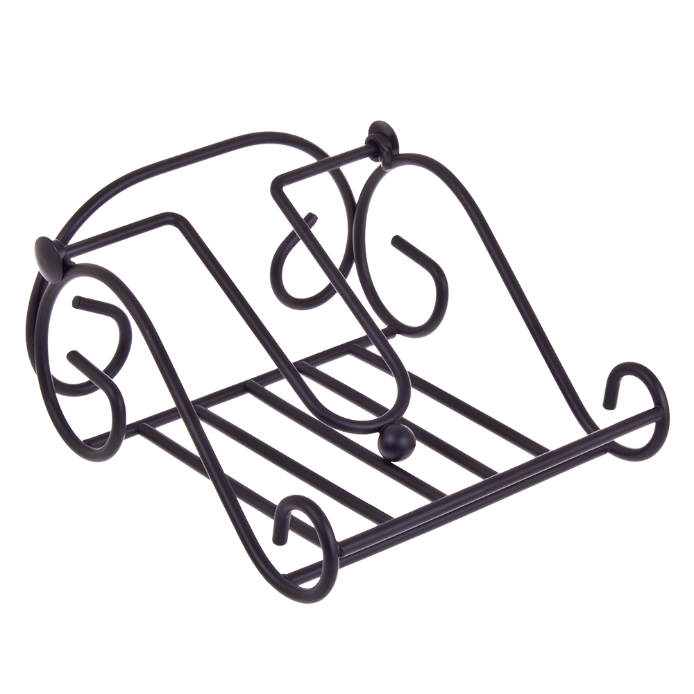 Entrée Scroll Napkin Holder - Black