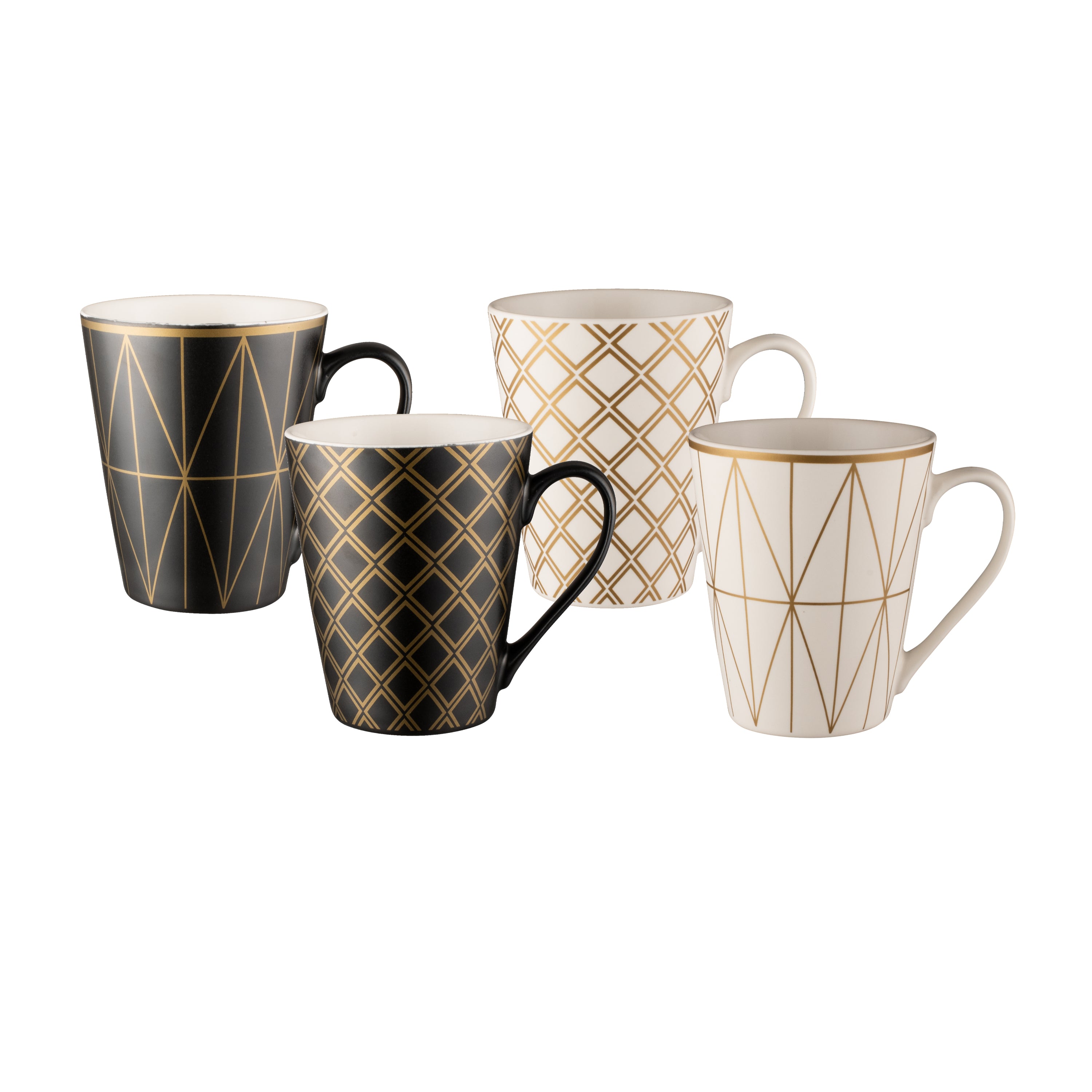 Bundanoon Conical Mug 400ml Set of 4 Geotalics