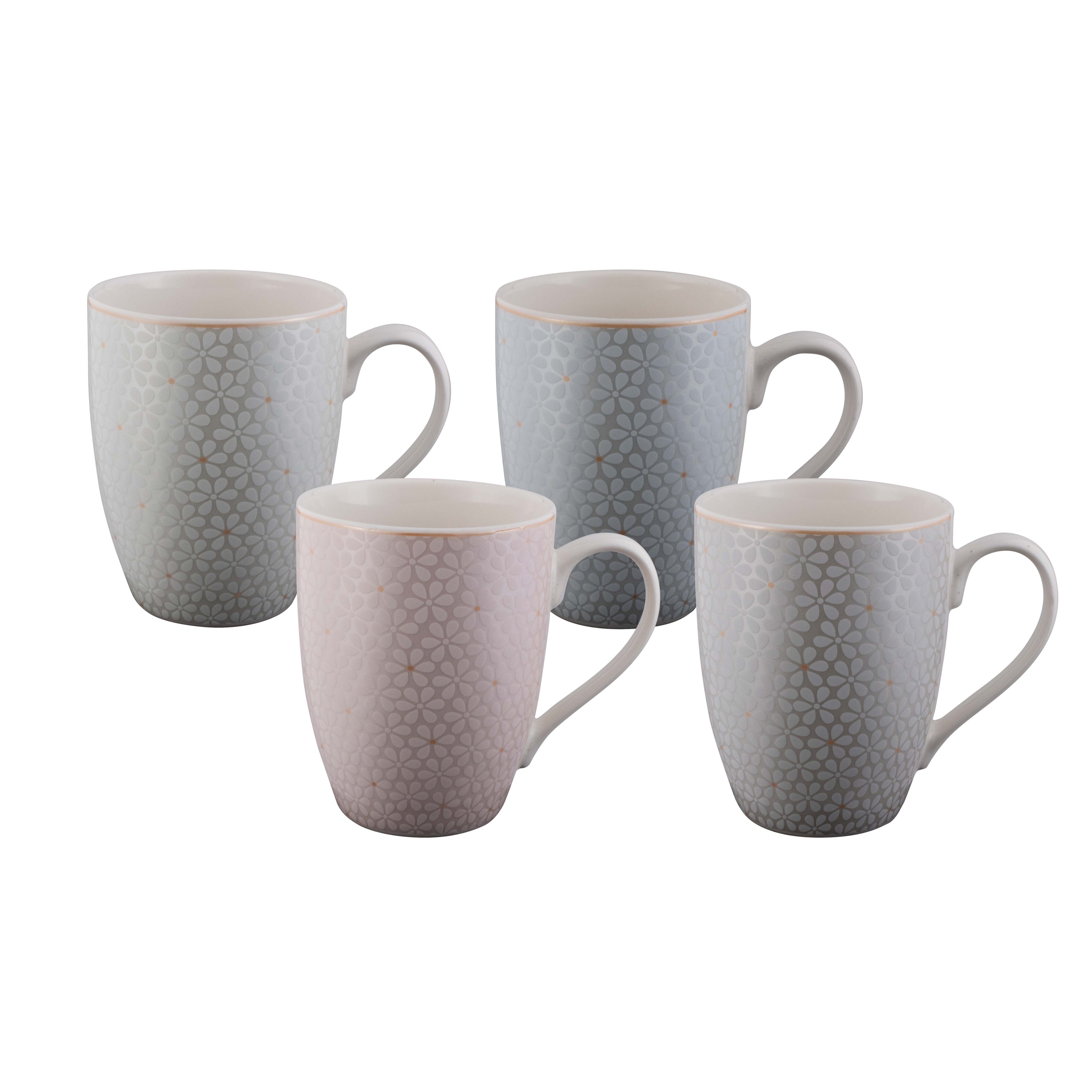 Bundanoon Coupe Mug 355ml Set of 4 Pastel Petals