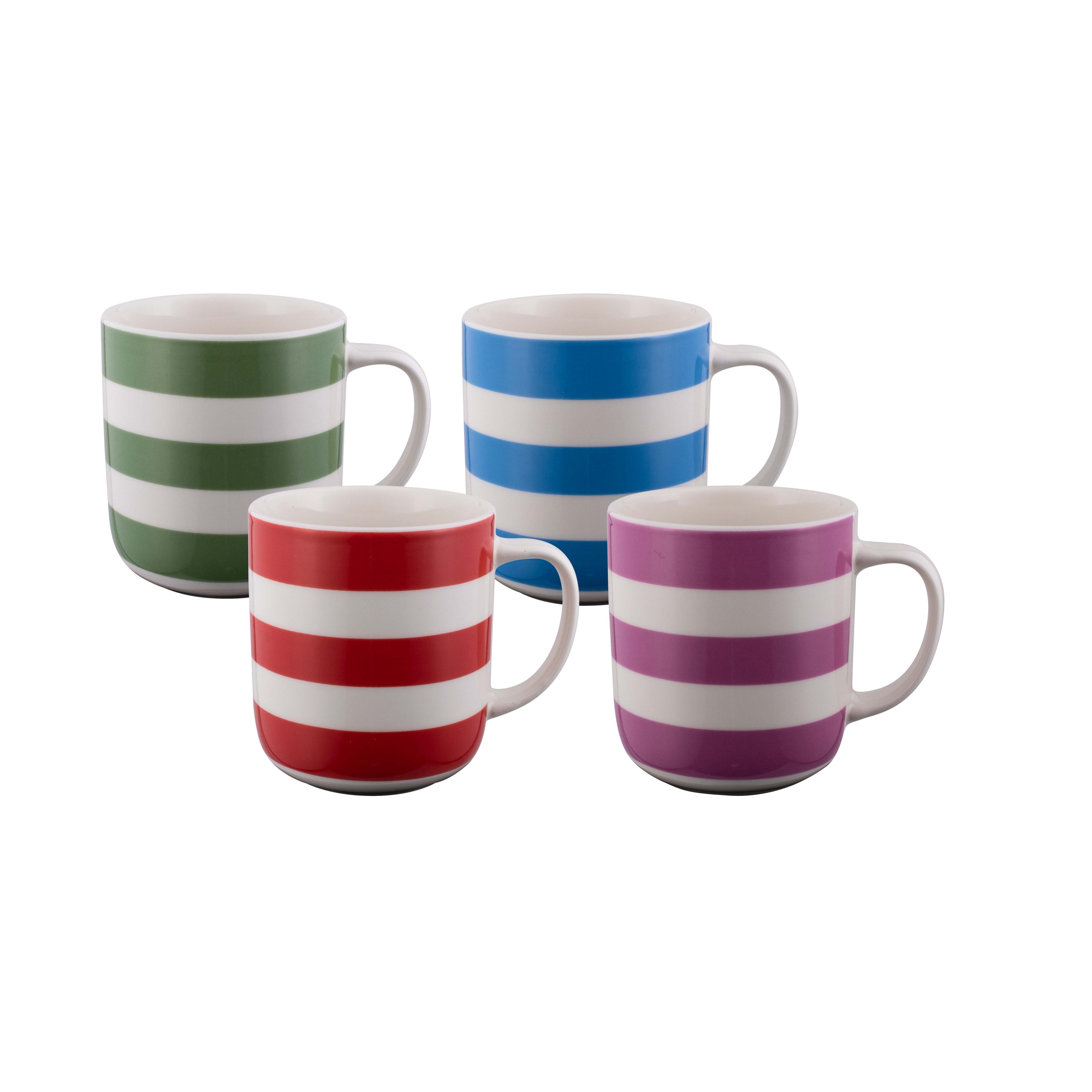 Bundanoon Classic Mug 400ml Set of 4 Nautical Stripes