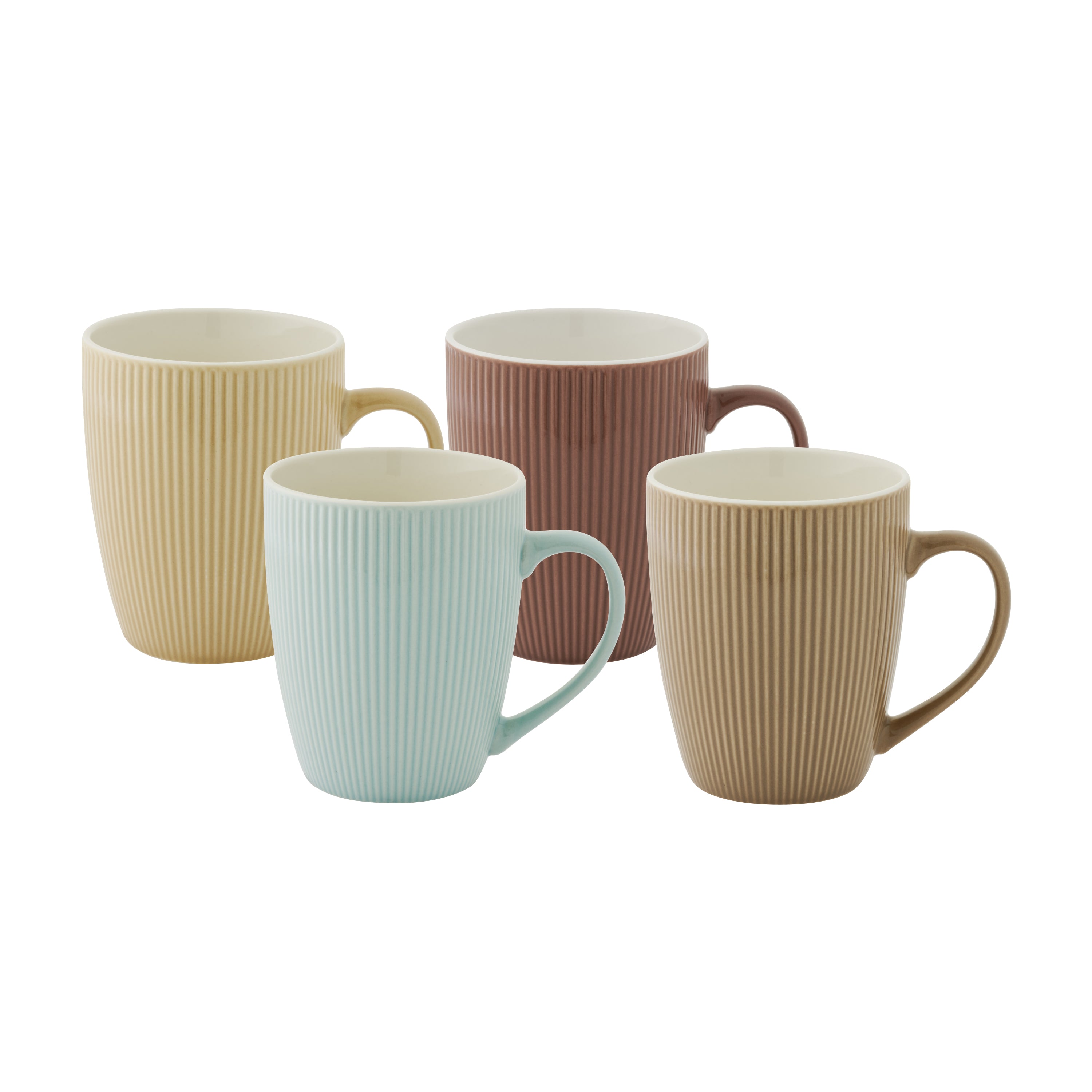 Bundanoon Coupe Mug 355ml Set of 4 Matte Rib