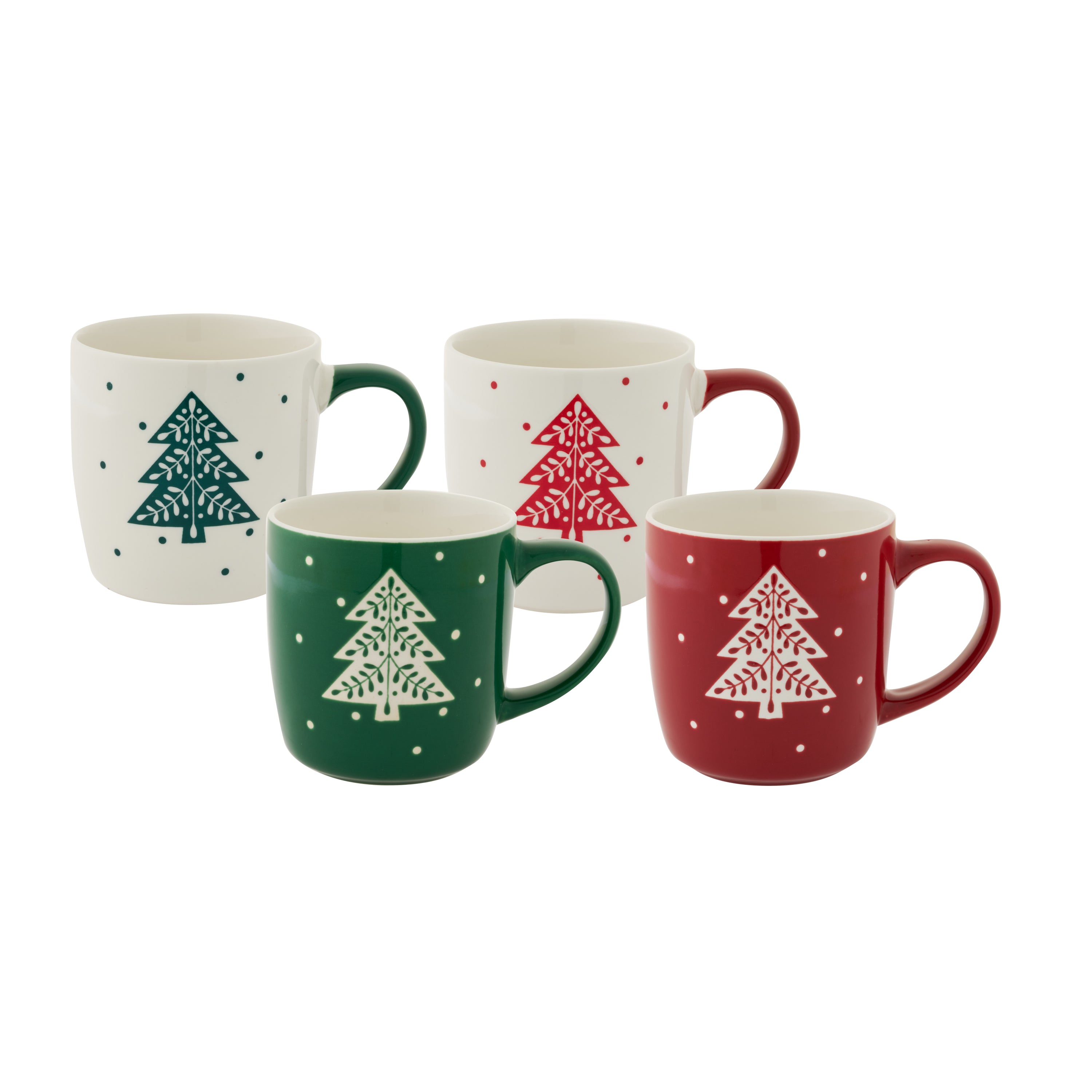 Bundanoon Barrel Mug 400ml Set of 4 Xmas Tree