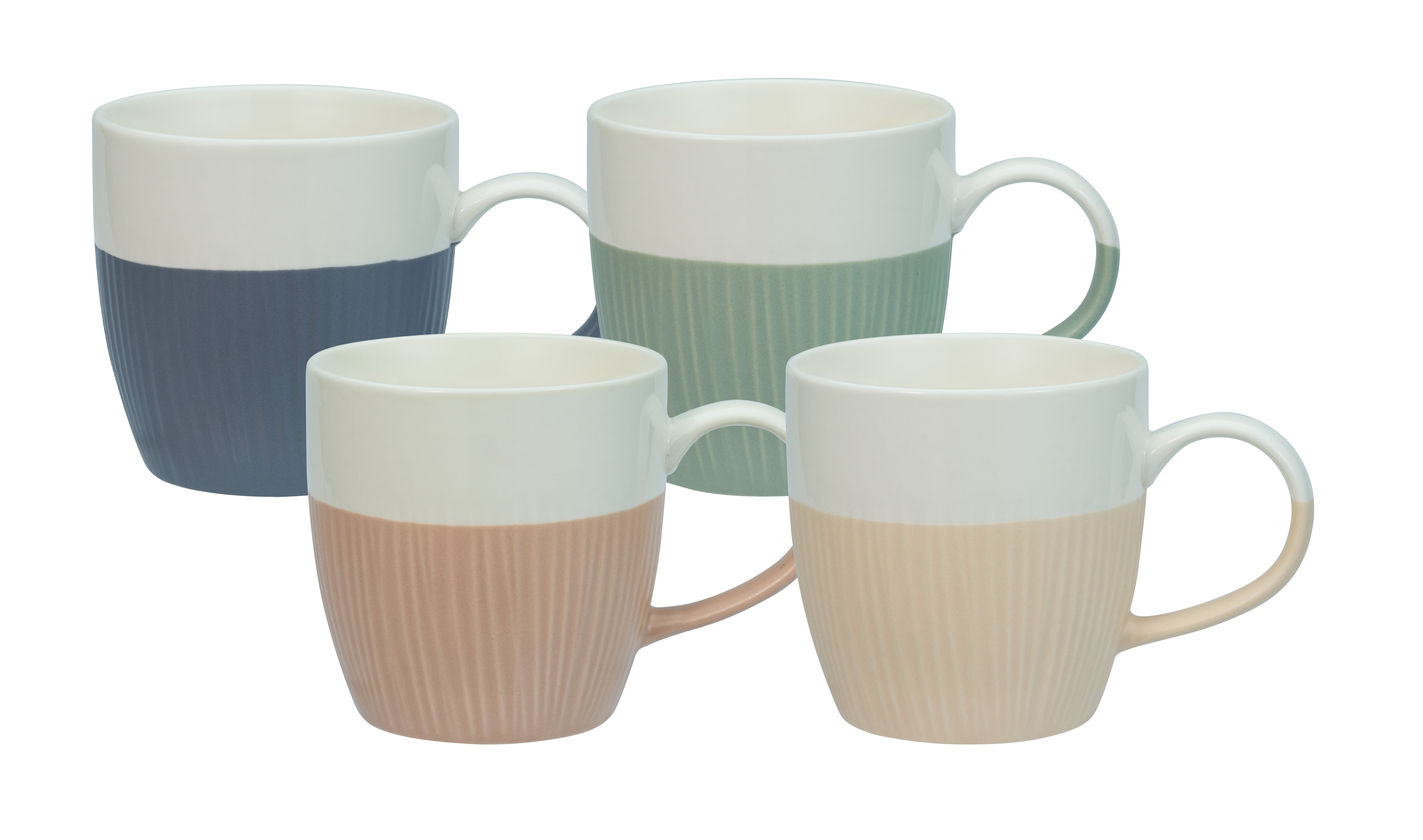Bundanoon Coupe Mug 480ml Set of 4 - Banded Rib
