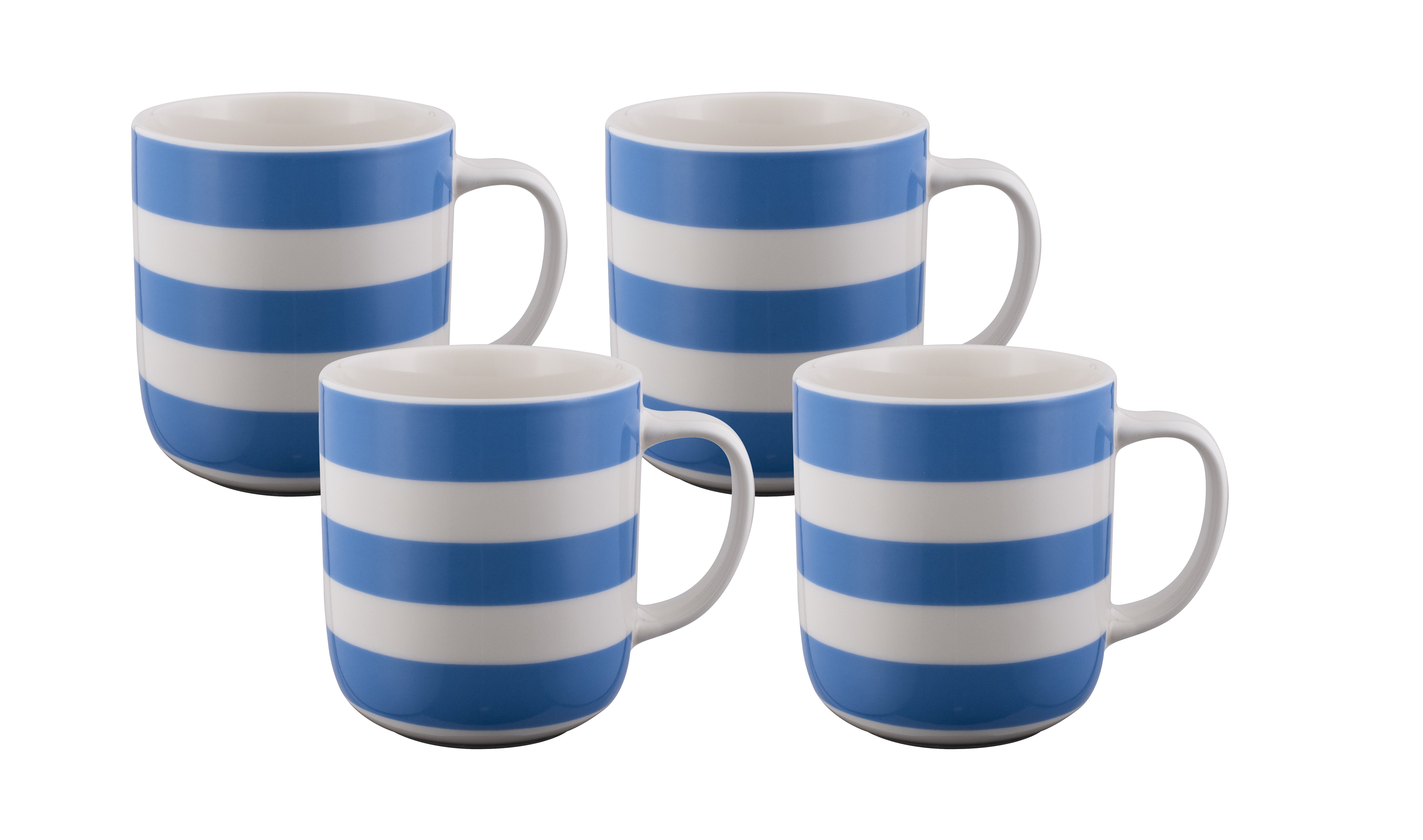 Bundanoon Classic Mug 400ml Set of 4 - Nautical Stripes Royal