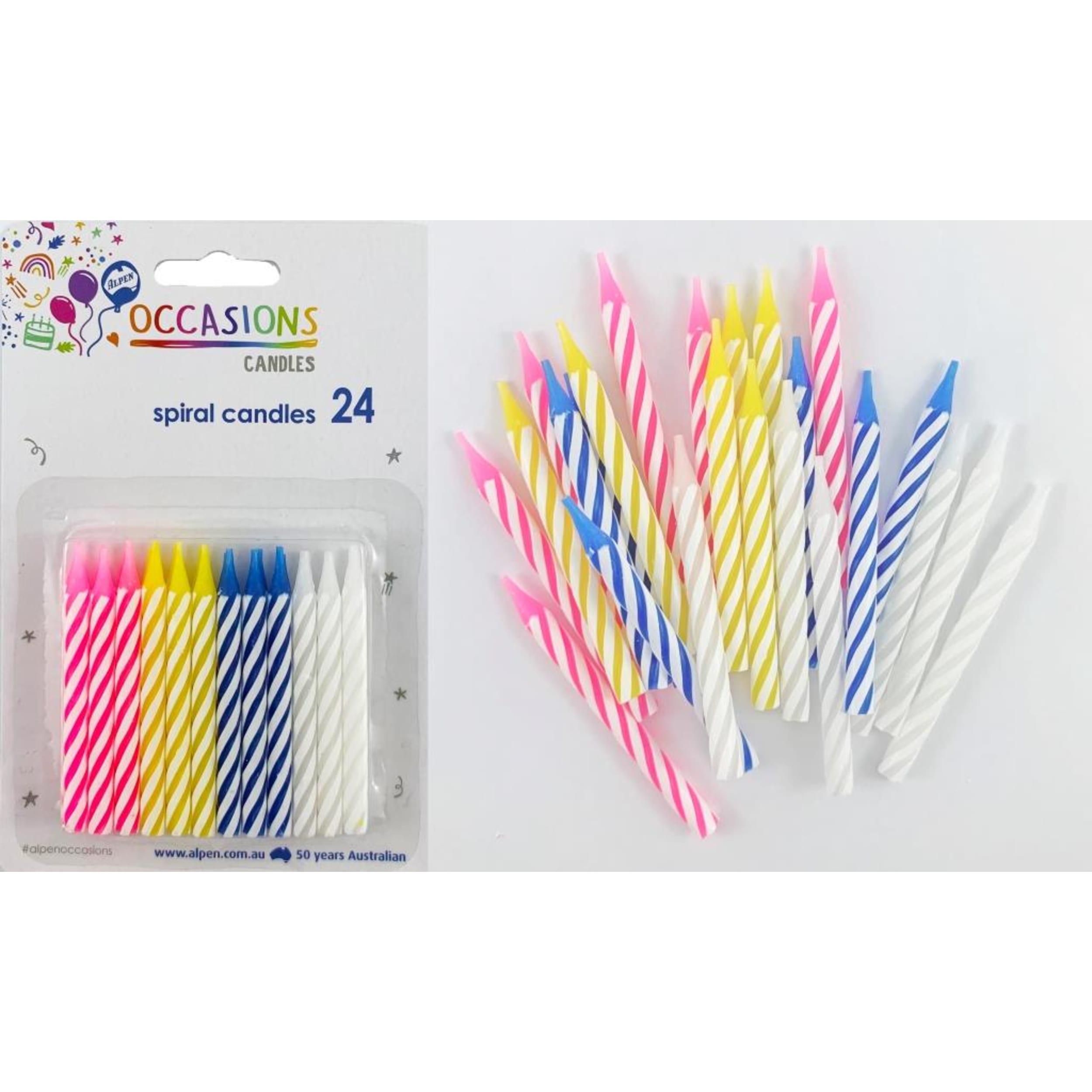 Occasions Birthday Candles no holders (24 Pack)