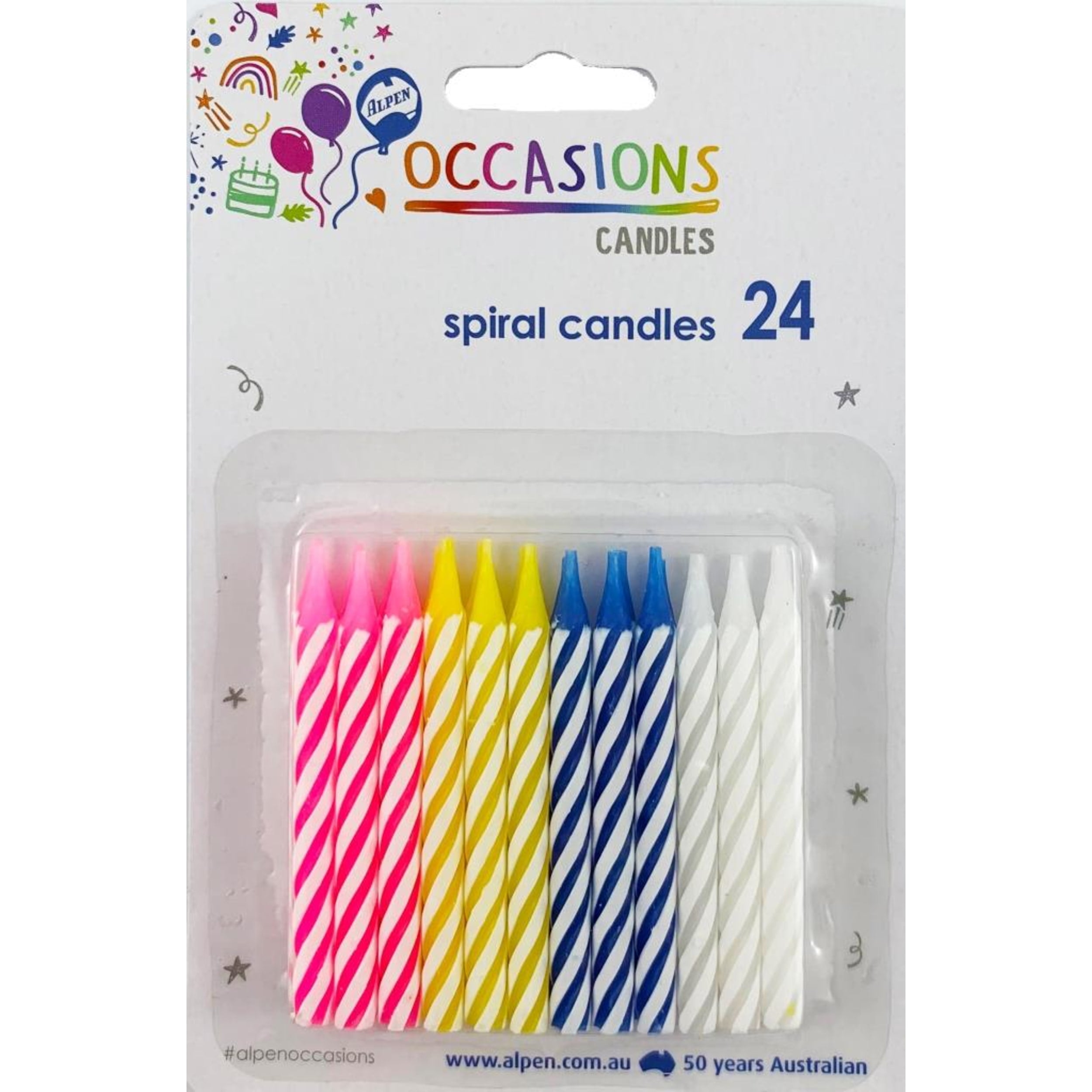 Occasions Birthday Candles no holders (24 Pack)
