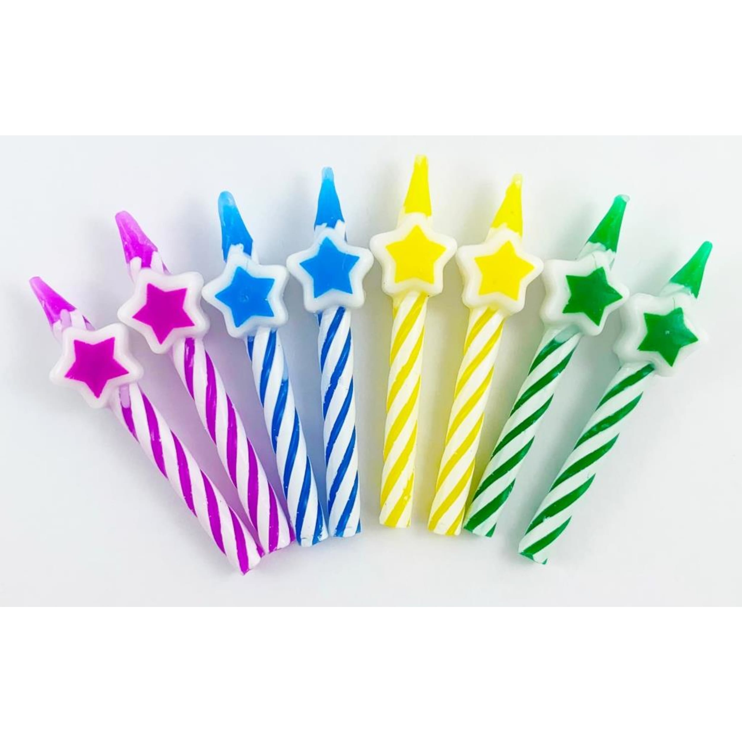 Occasions Star Top Spiral Candles (no holders) (8 Pack)
