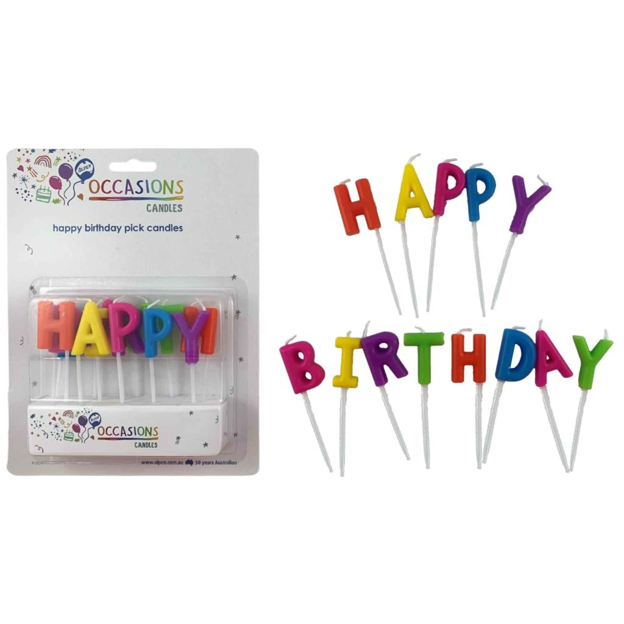Occasions Happy Birthday Picks Candles Picks
