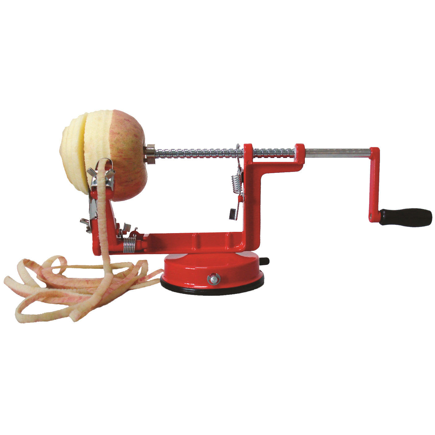 Appetito Apple Peeler, Corer & Slicer with Suction Base - Red