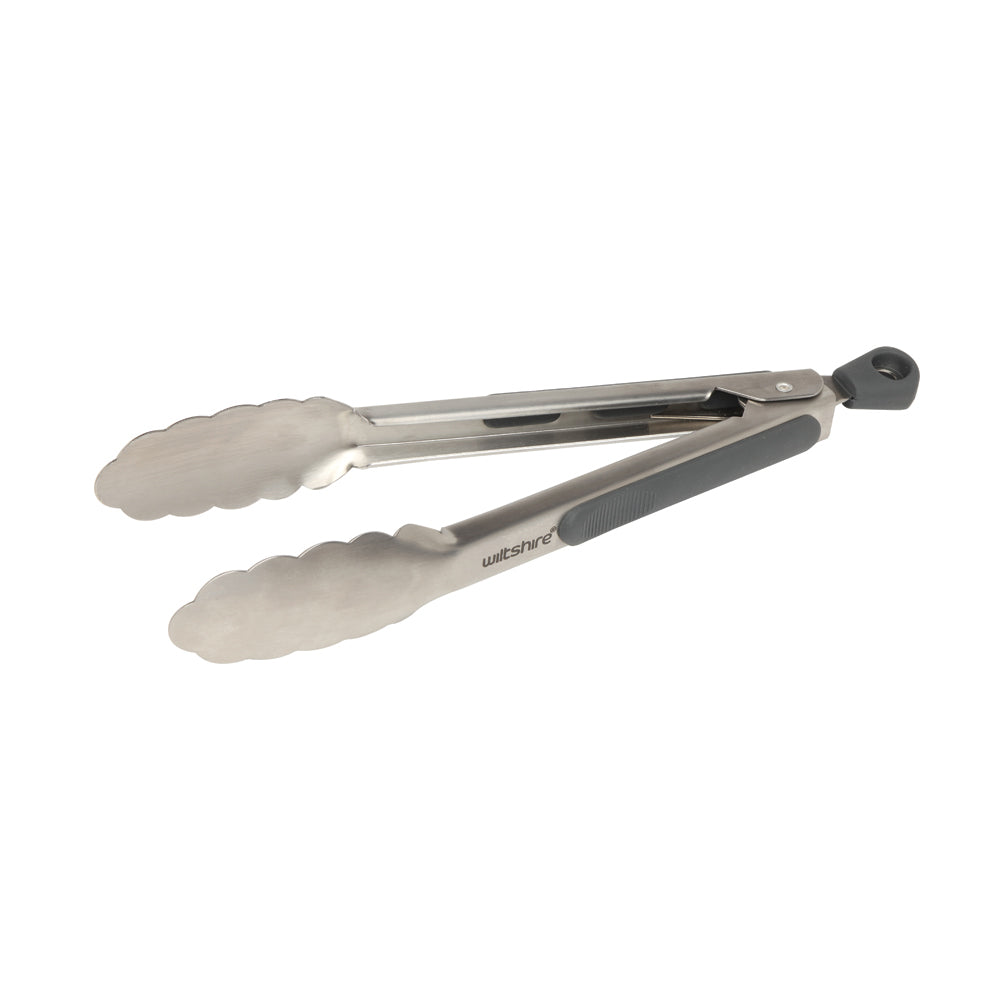 Wiltshire Grey Soft Grip Tongs 23cm