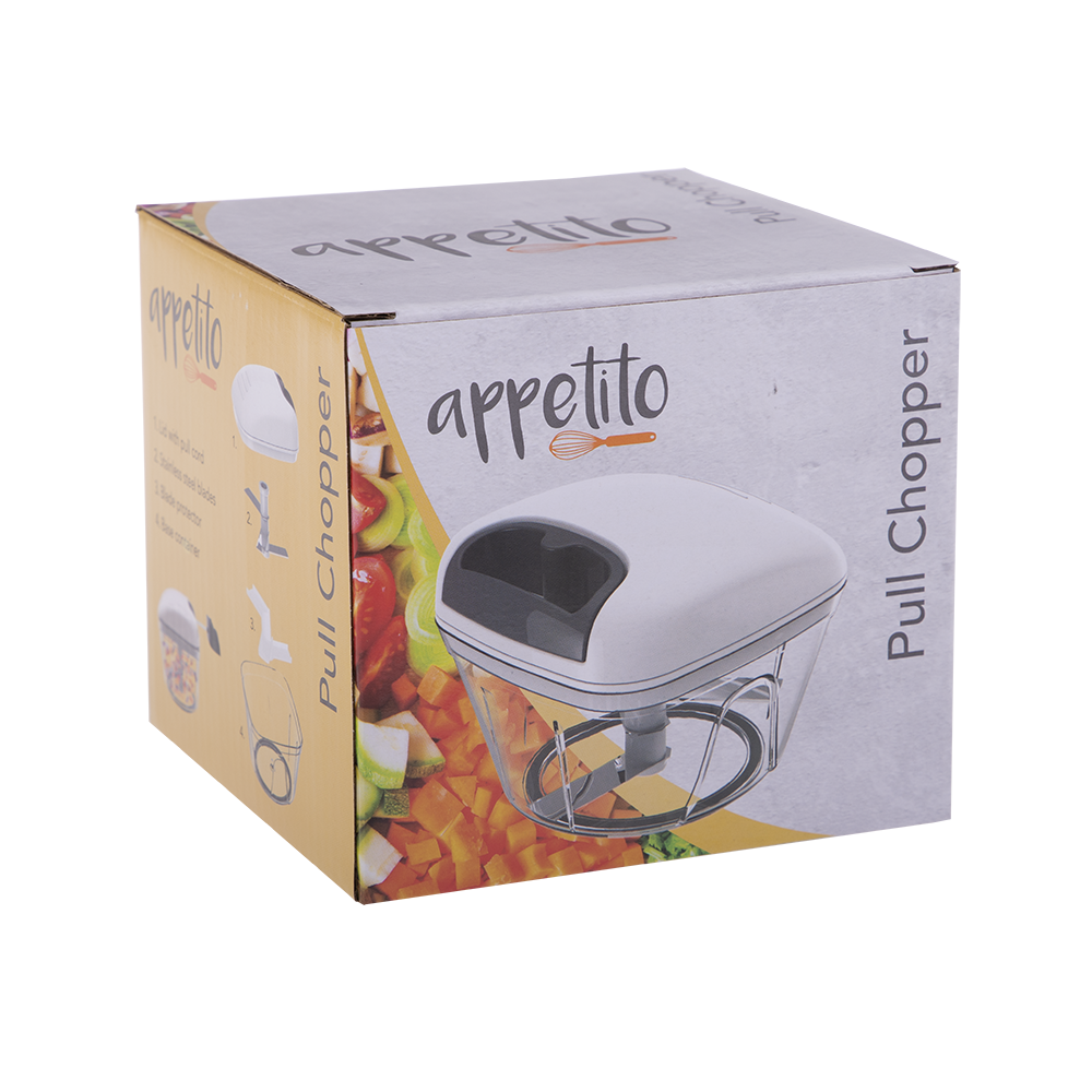 Appetito Pull Chopper - White/Grey