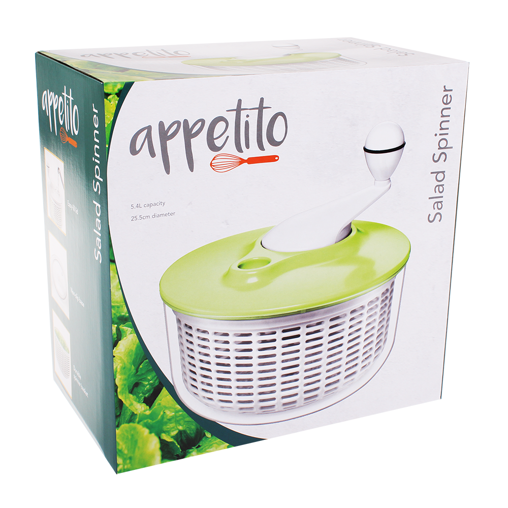 Appetito Salad Spinner 5.5L - Green