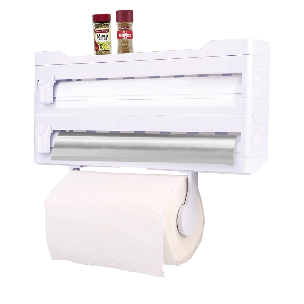 Appetito Wall Mount Kitchen Roll Dispenser – White