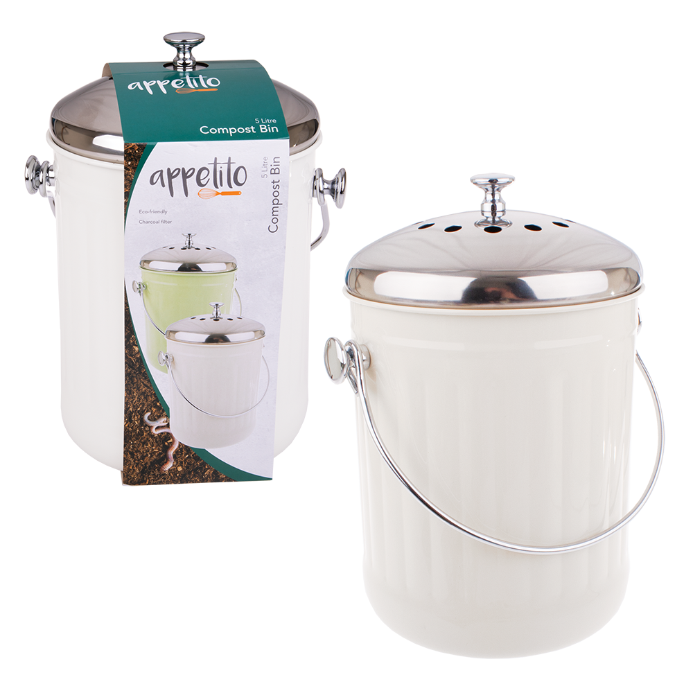 Appetito Compost Bin 4.5L - White
