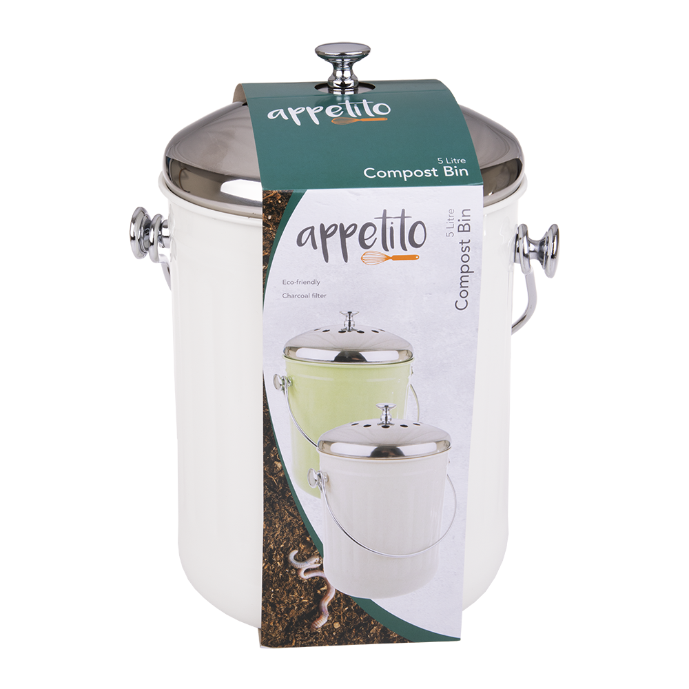 Appetito Compost Bin 4.5L - White