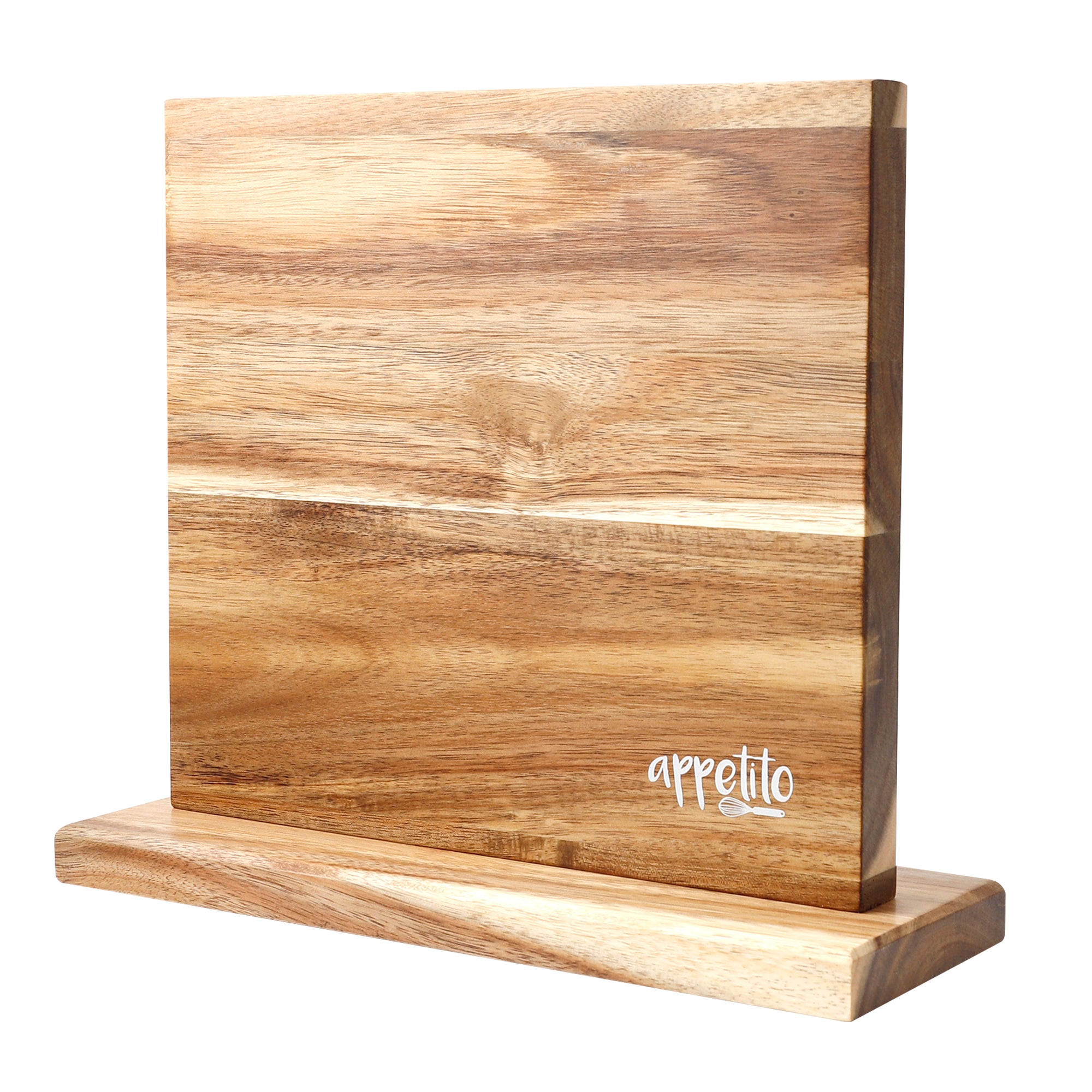 Appetito Magnetic Knife Block Double-Sided – Acacia Wood
