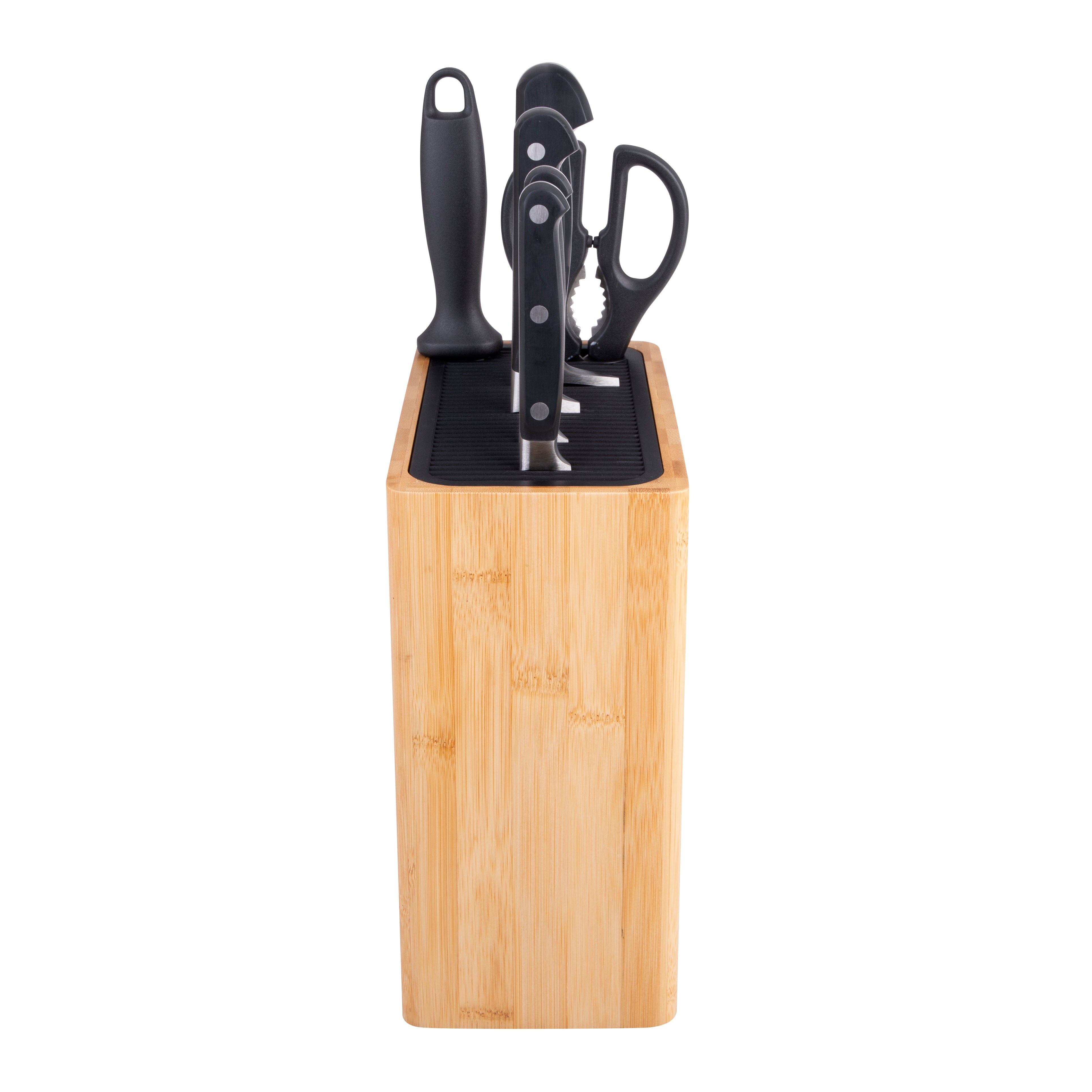 Appetito Rectangle Universal Knife Block - Bamboo