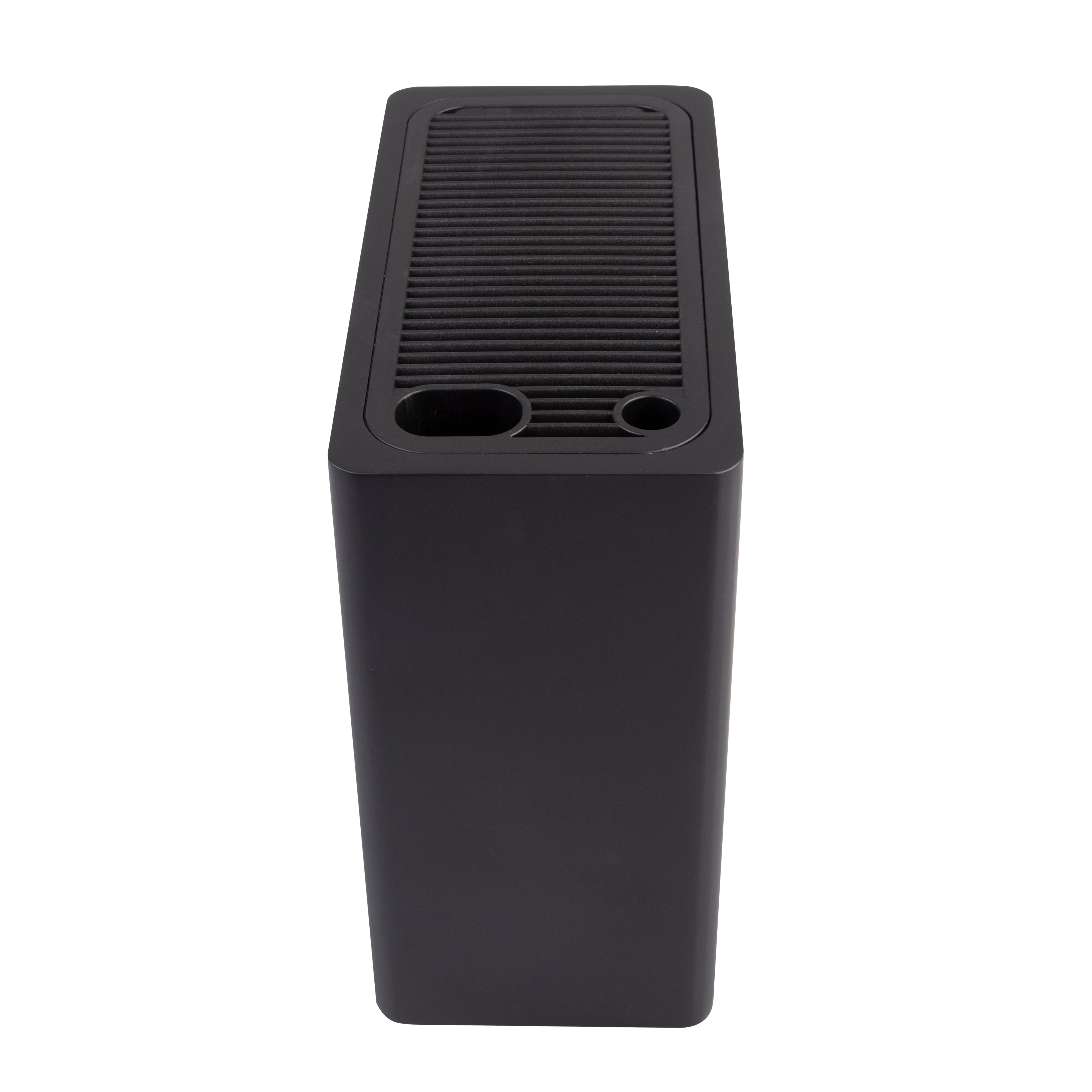 Appetito Rectangle Universal Knife Block - Black