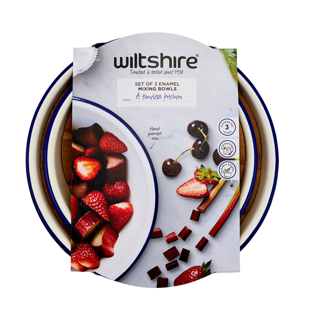Wiltshire Enamel Mixing Bowl Set of 3