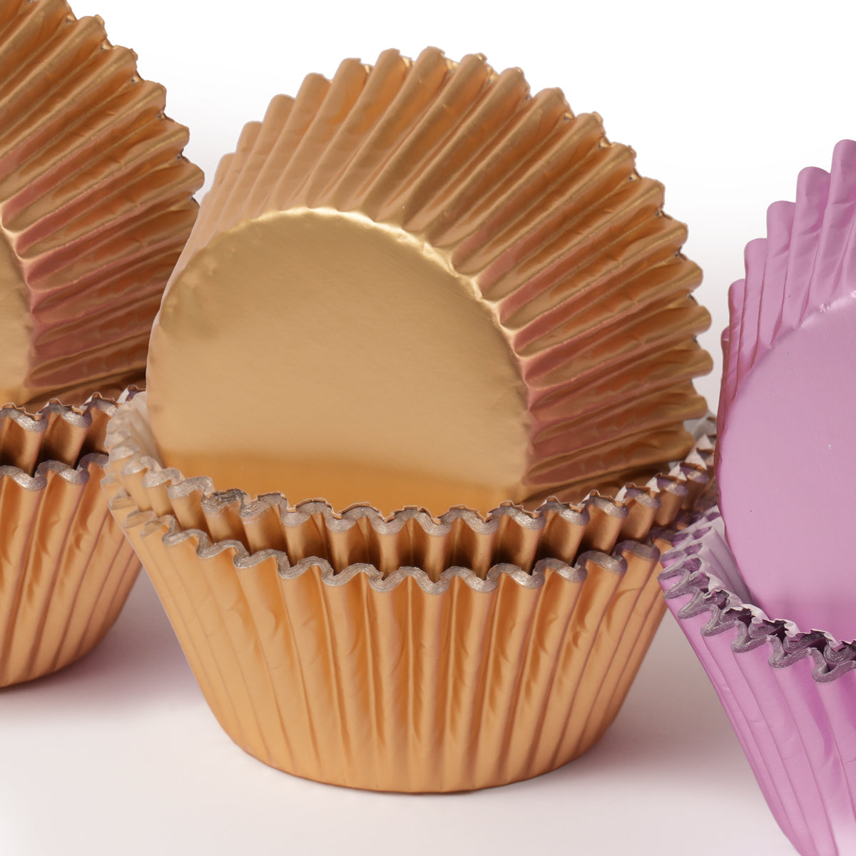 Papyrus Medium Soft Gold Foil Baking Cups 44mm Base 50 Pack