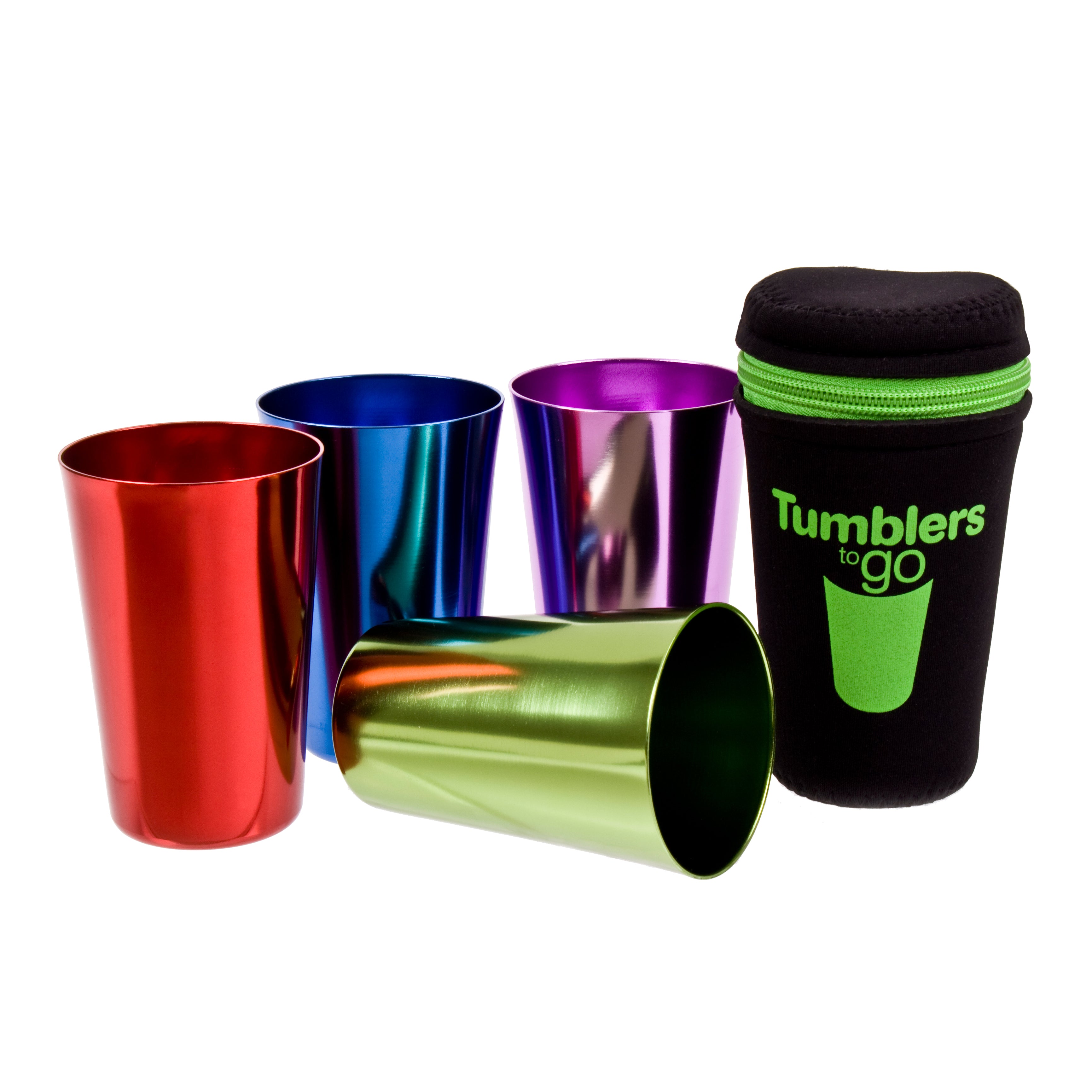 Go ‘Tumblers To Go’ Set of 4 with Case – 265ml Assorted Colours