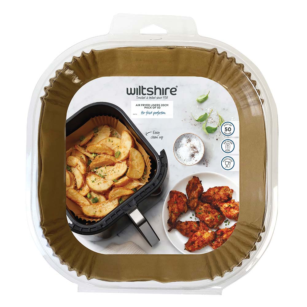Wiltshire Air Fryer Liners 20cm Pack of 50 Square