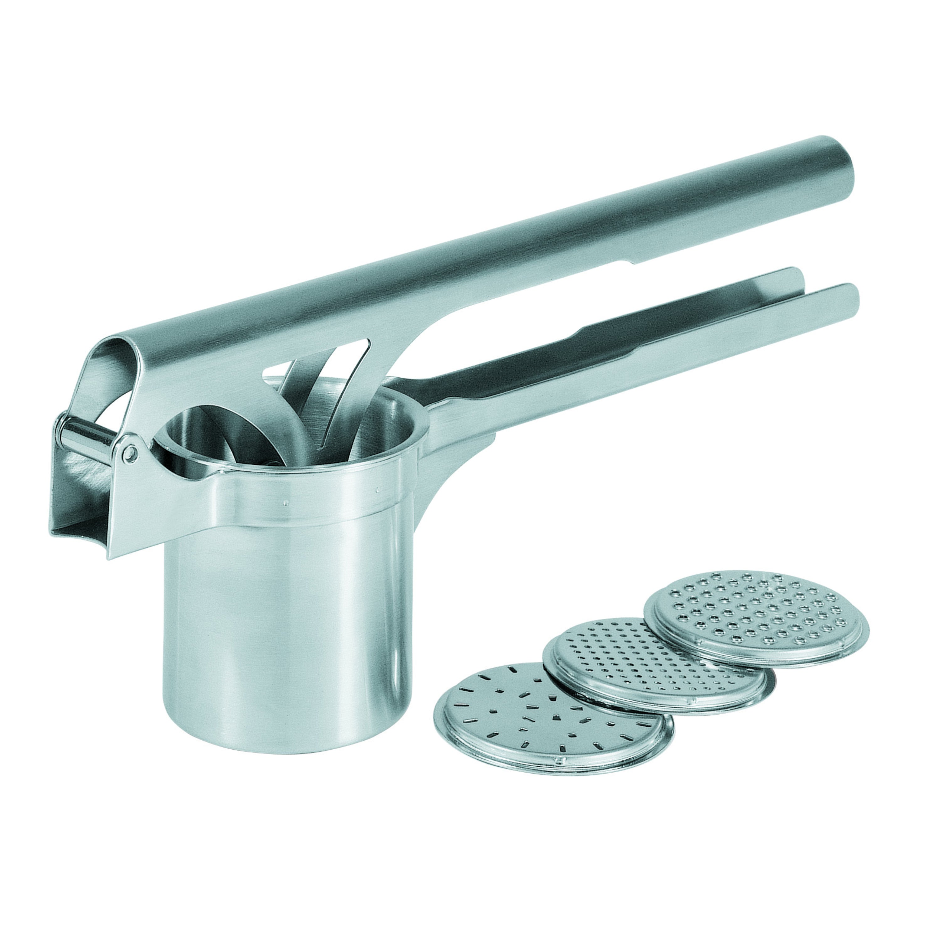 GEFU Tri Star Potato and Spaetzle Press 3 Exchangeable Discs