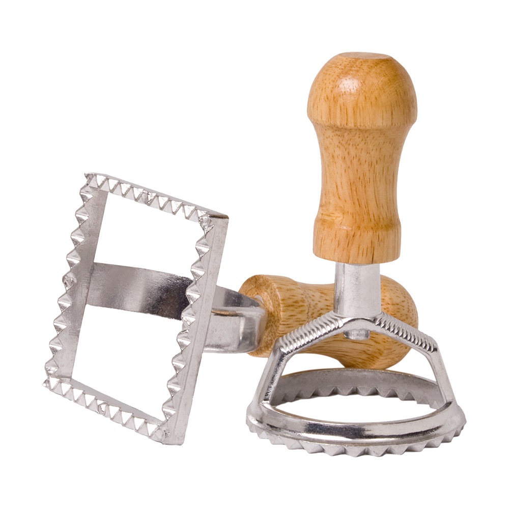 Al Dente Ravioli Cutters Square & Round Set 2