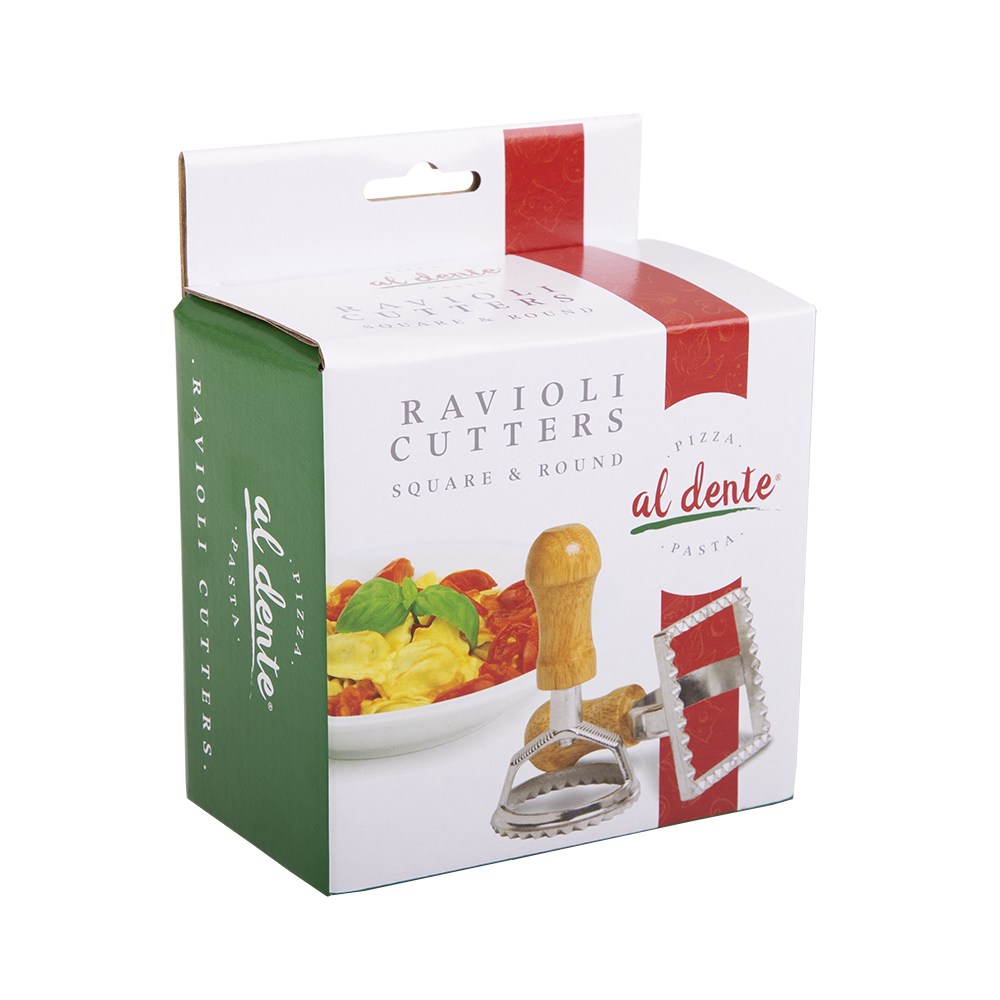 Al Dente Ravioli Cutters Square & Round Set 2
