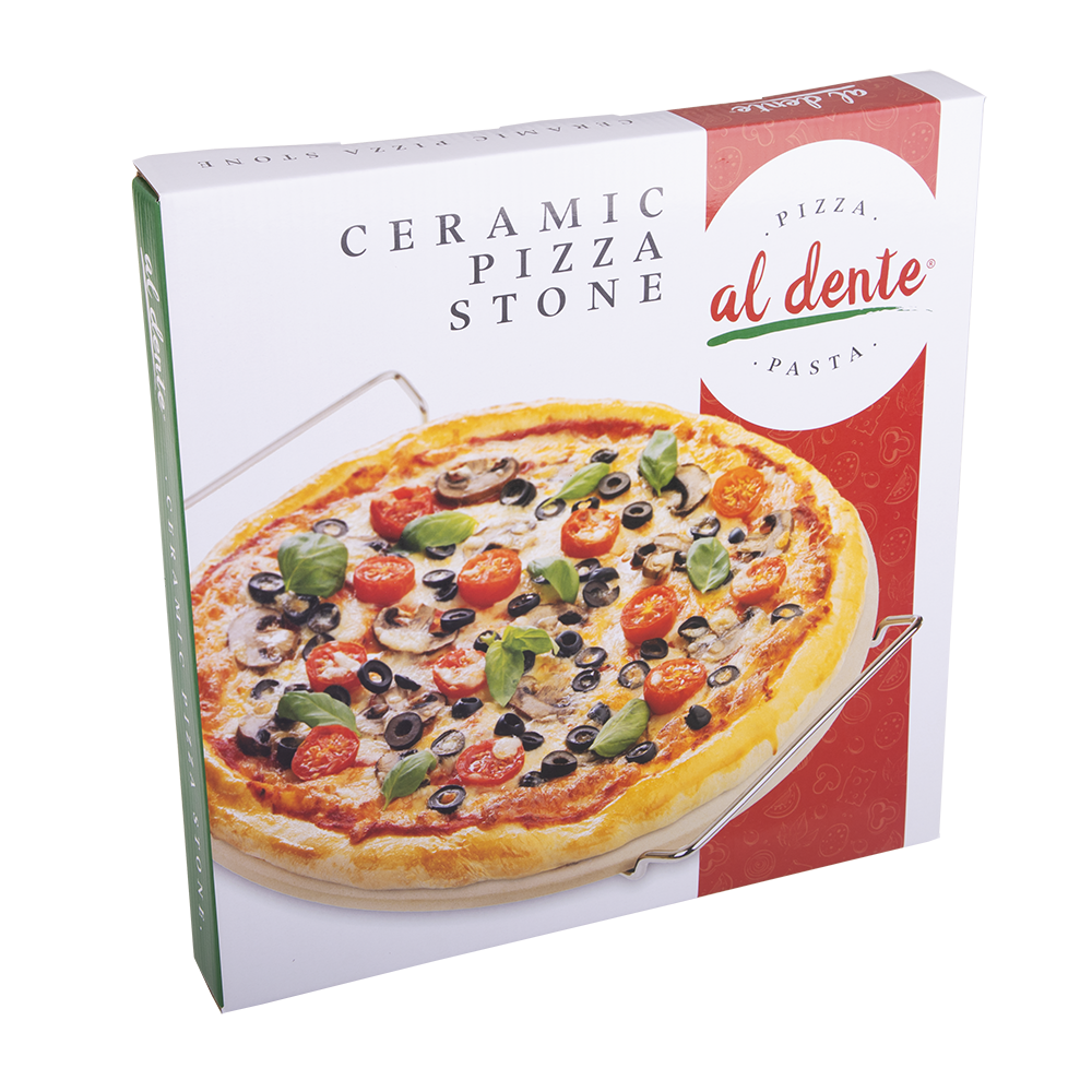 Al Dente Ceramic Pizza Stone W/ Rack 33cm (13