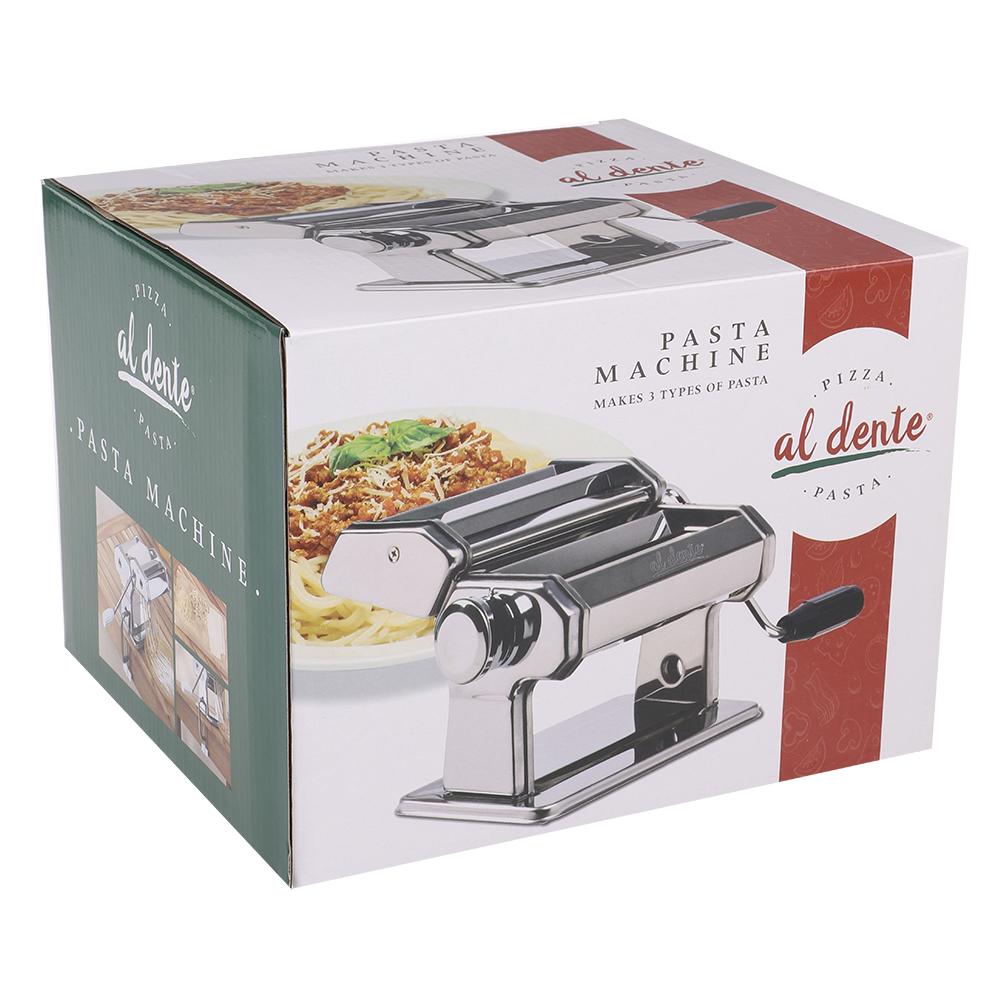 Al Dente Pasta Machine W/ Detachable Cutters 150mm - Chrome