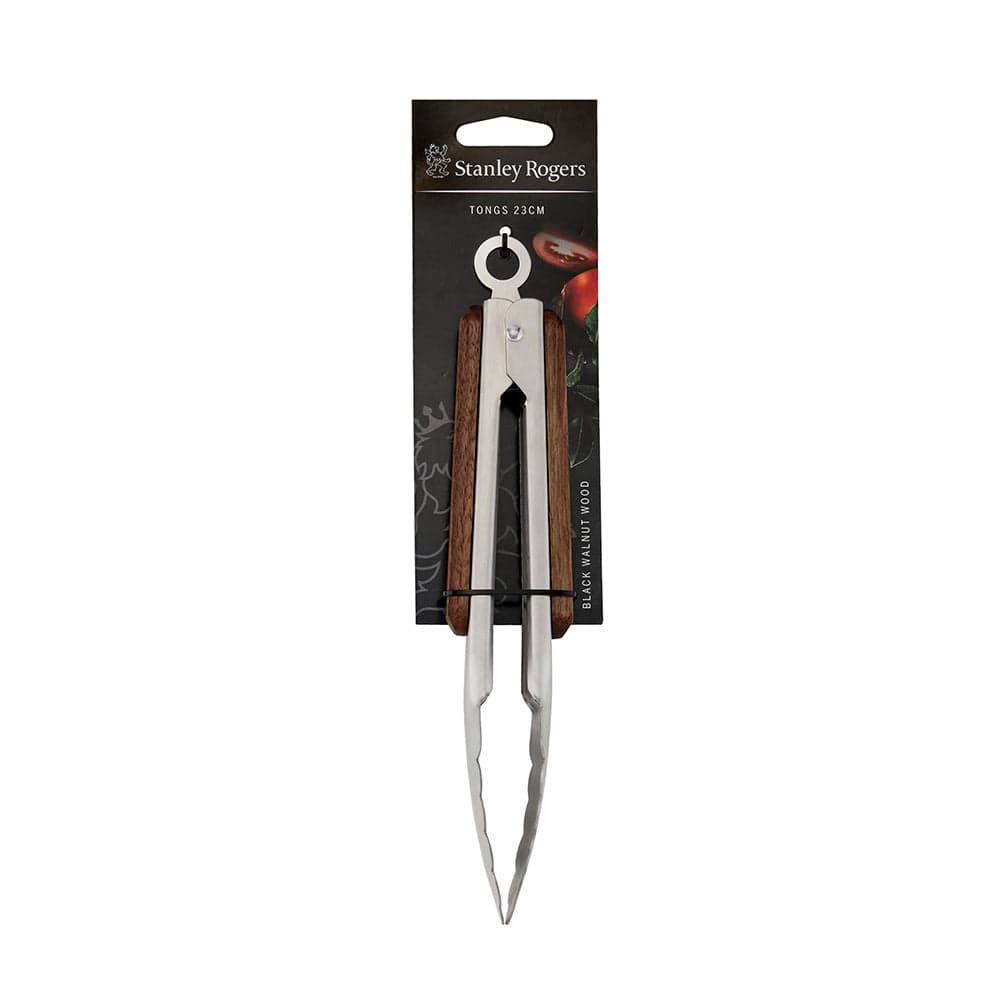 Stanley Rogers Black Walnut Tongs 23cm
