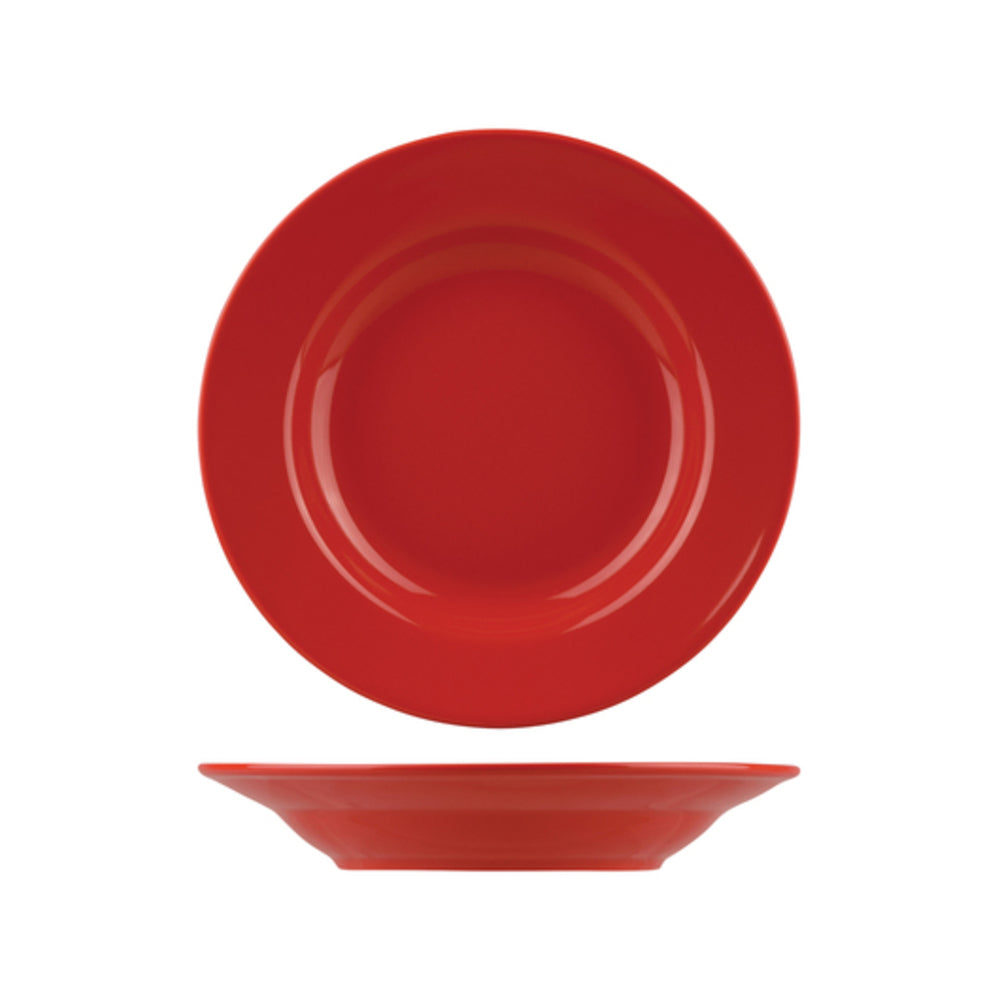 Longfine Classicware Red Wide Rim Pasta Bowl