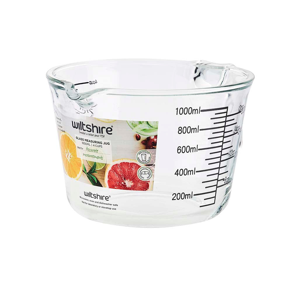 Wiltshire Glass Measuring Jug 1000ml / 4 cups