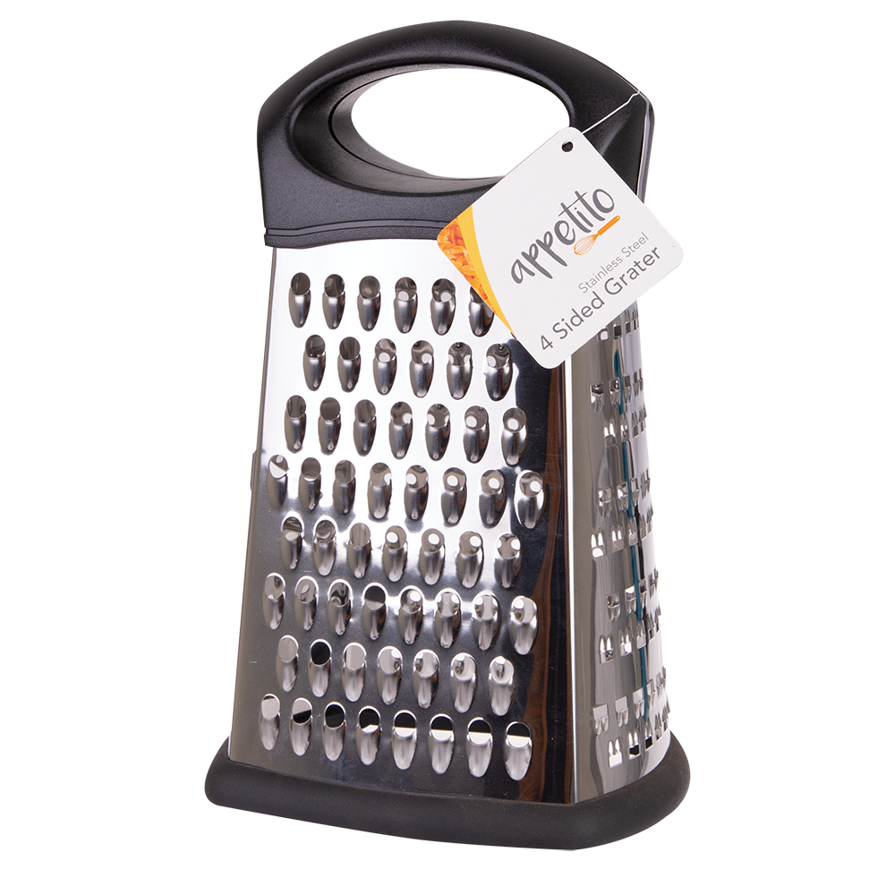 Appetito Stainless Steel 4 Sided Grater