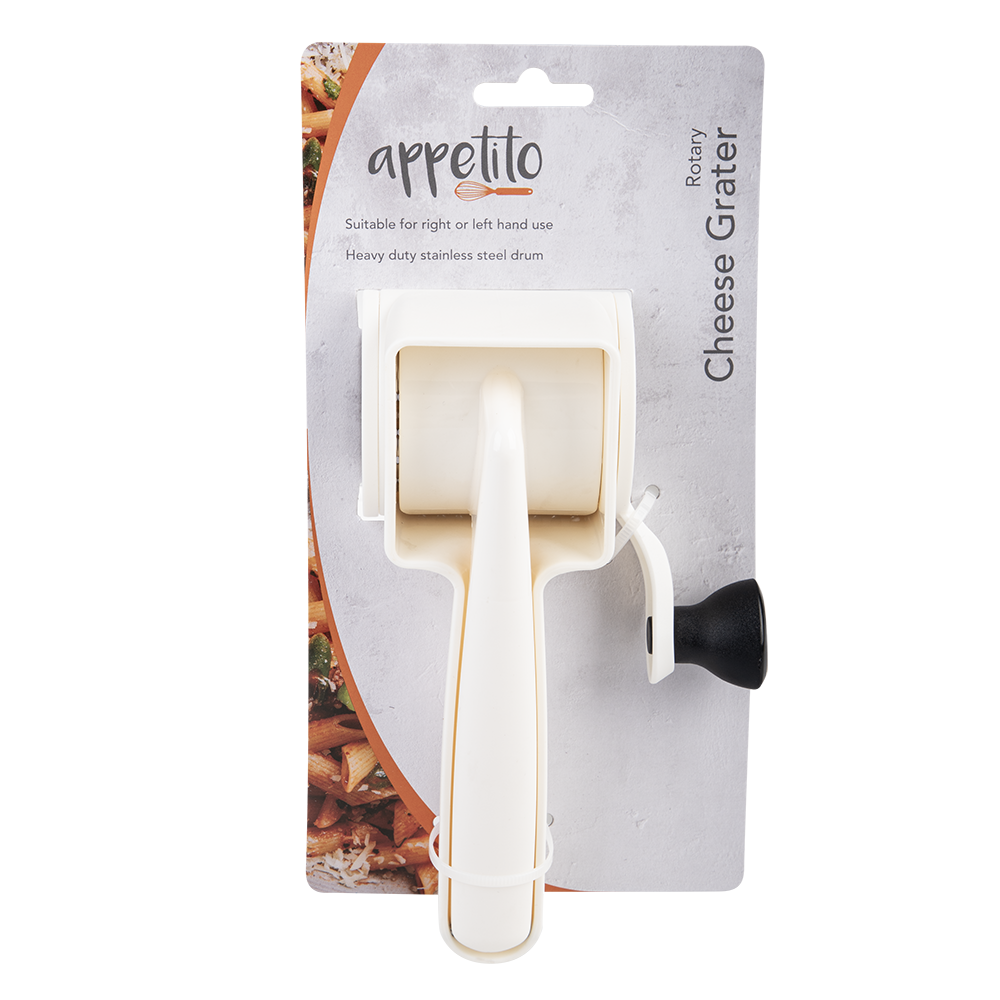 Appetito Rotary Cheese Grater - White/Black