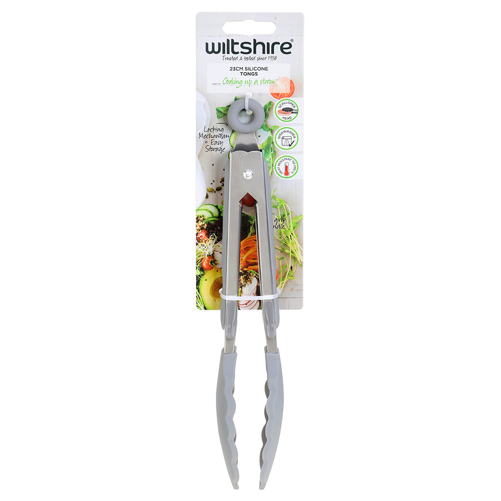Wiltshire Silicone Tongs with Riser 23cm