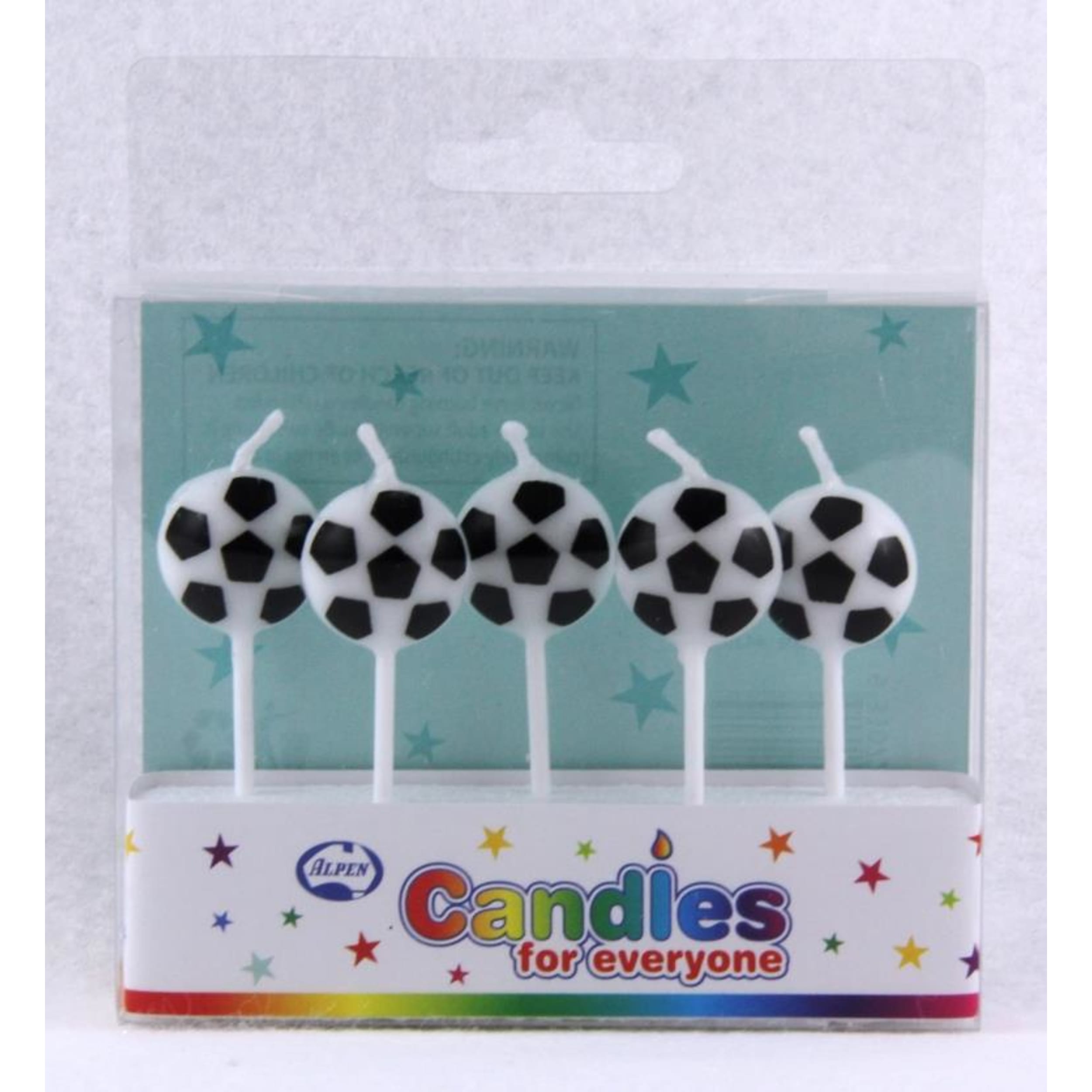 Occasions Soccer Candles PVC 5