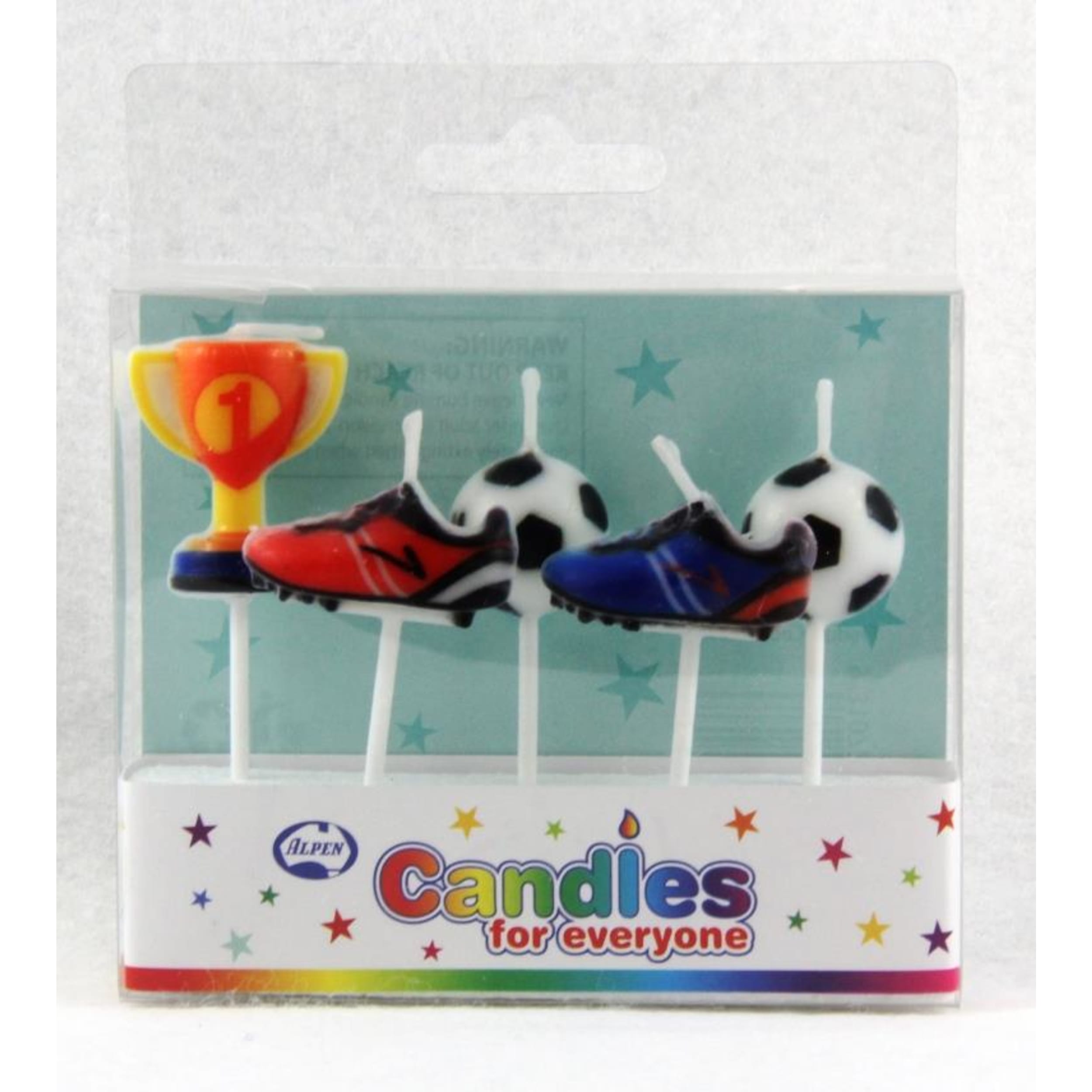 Occasions Football Fun Candles PVC 5