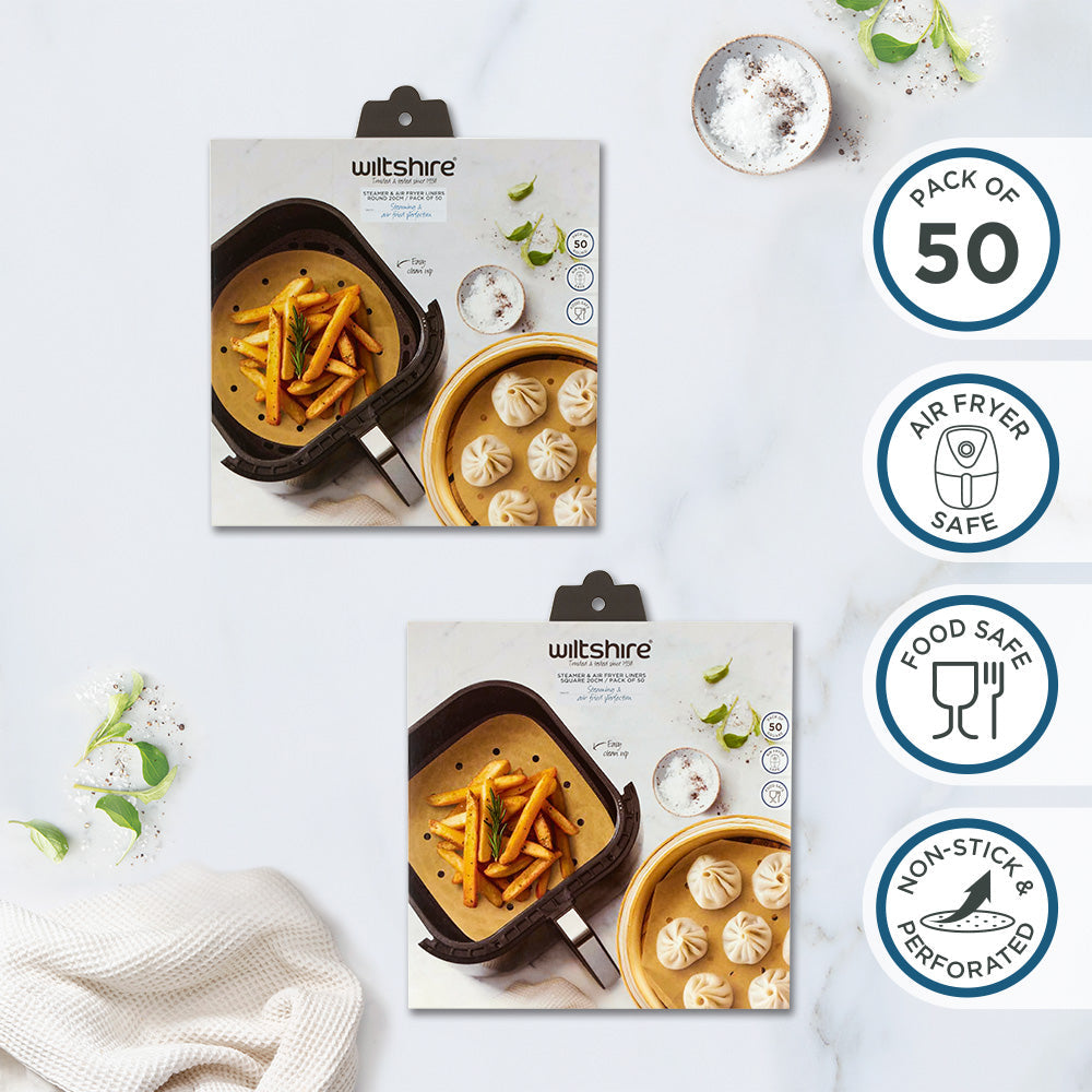 Wiltshire 20cm Steamer & Air Fryer Liners Round 50 Pack