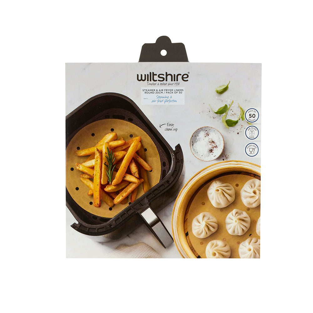 Wiltshire 20cm Steamer & Air Fryer Liners Round 50 Pack