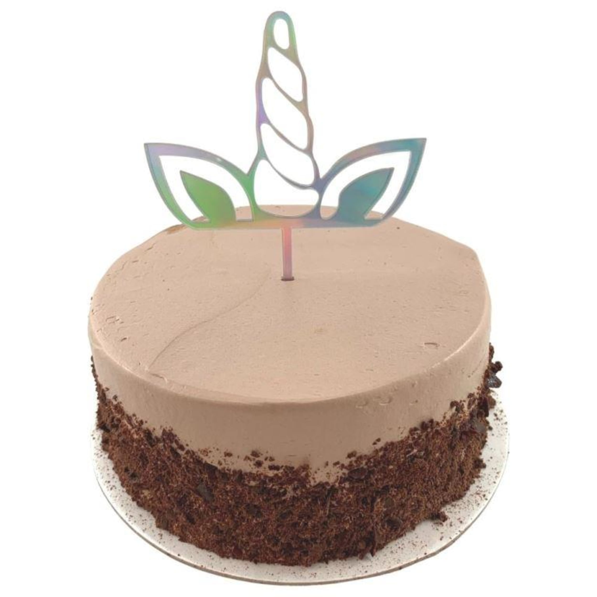 Occasions Cake Topper Acrylic 2mm Unicorn Iridescent White