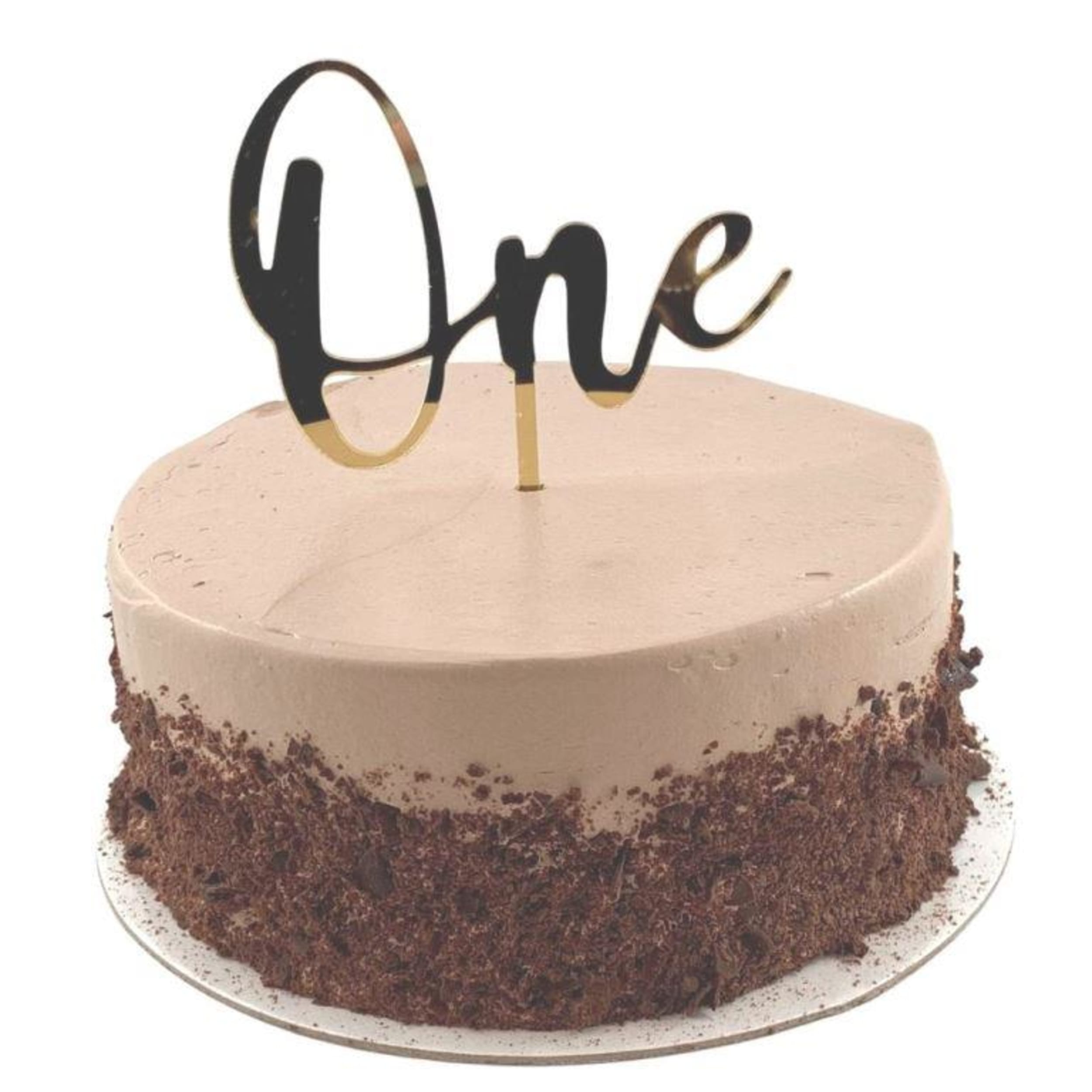Occasions Cake Topper Acrylic 2mm One Gold
